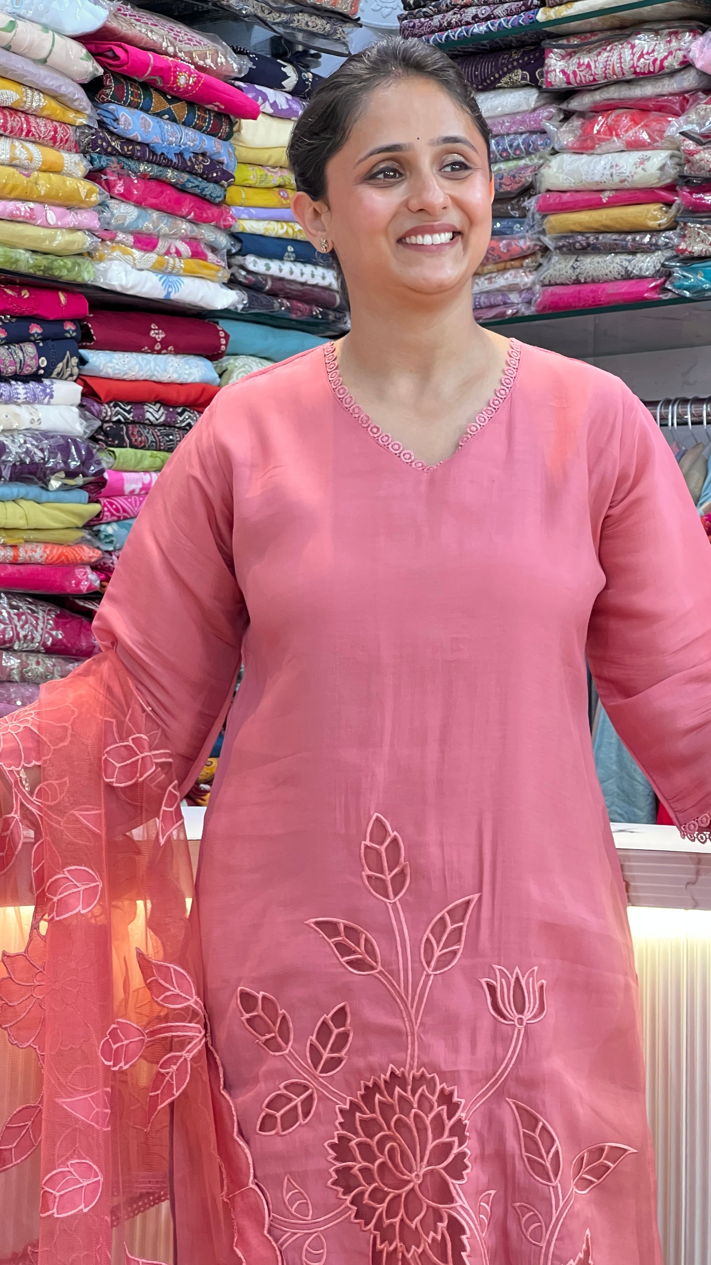 Mul chanderi pakistani suit ( ym 65567 )
