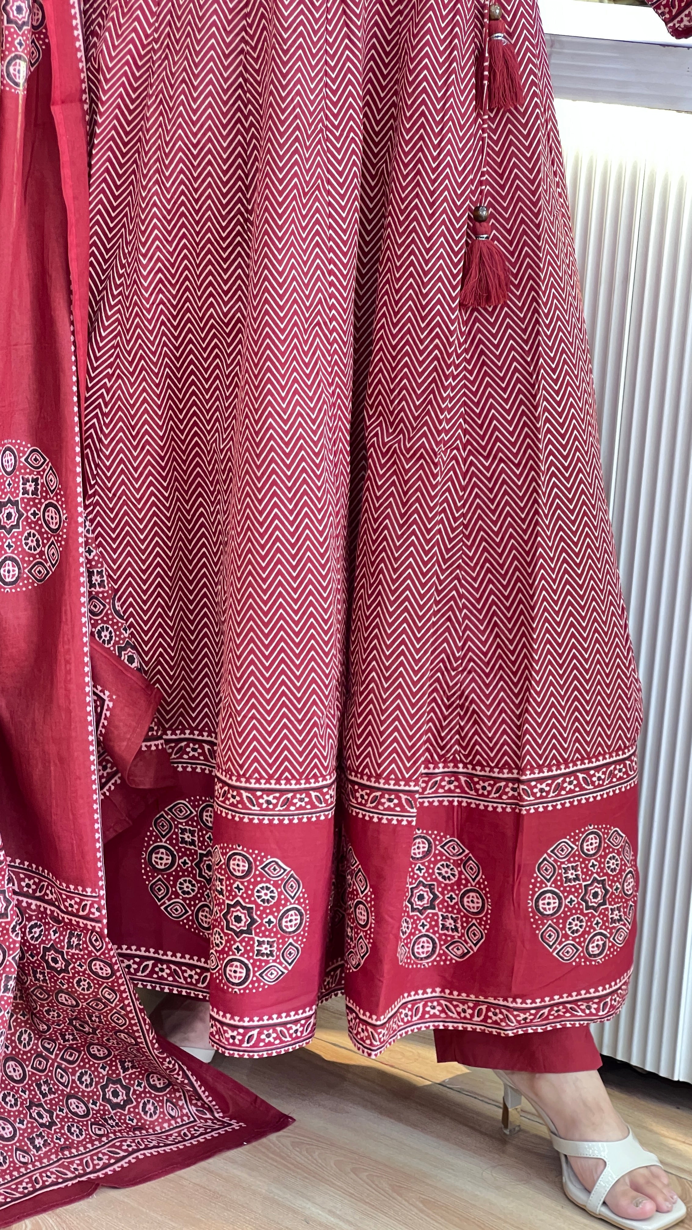 Pure cotton anarkali suit ( sh