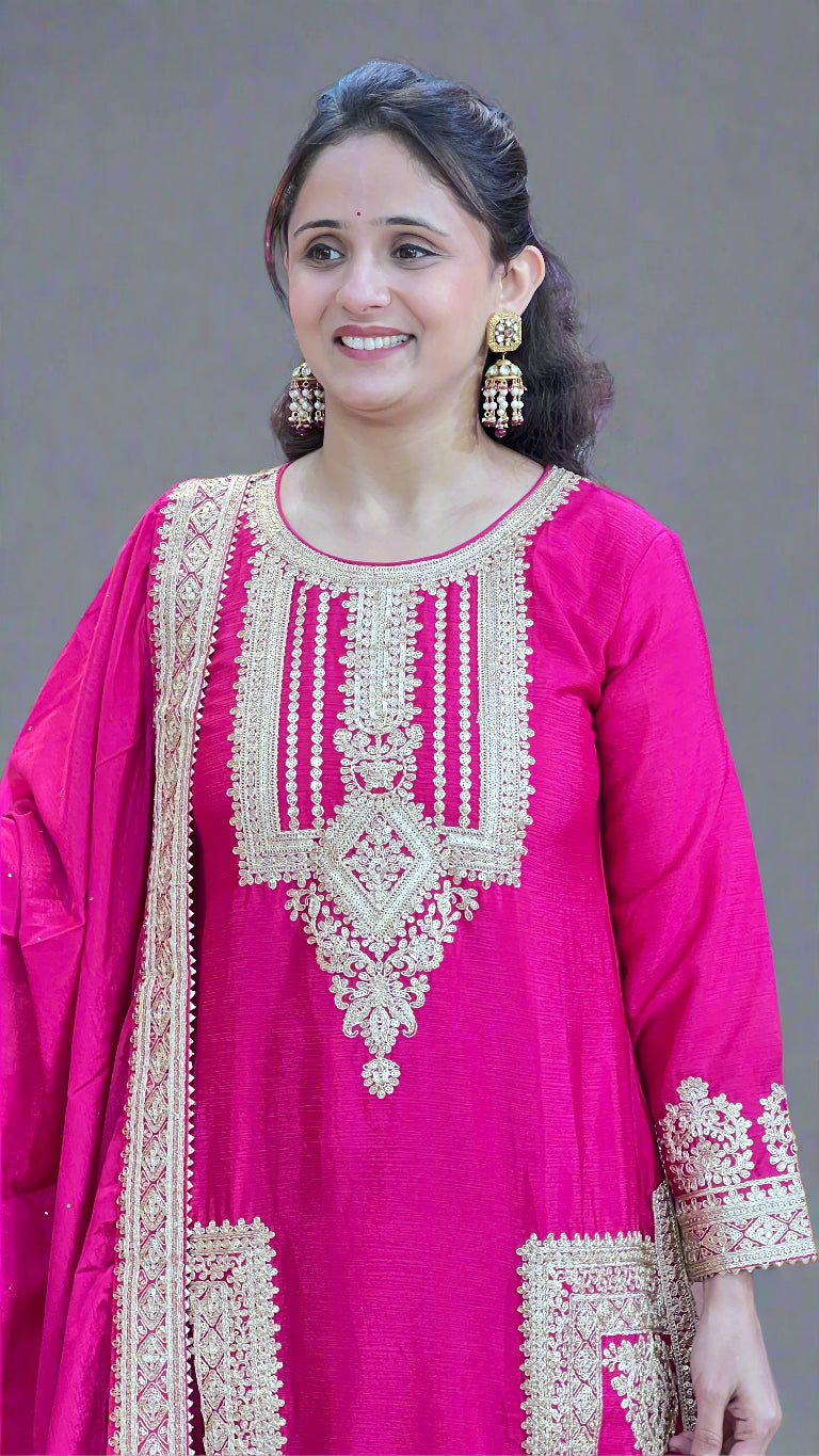 Heavy embroidered suit