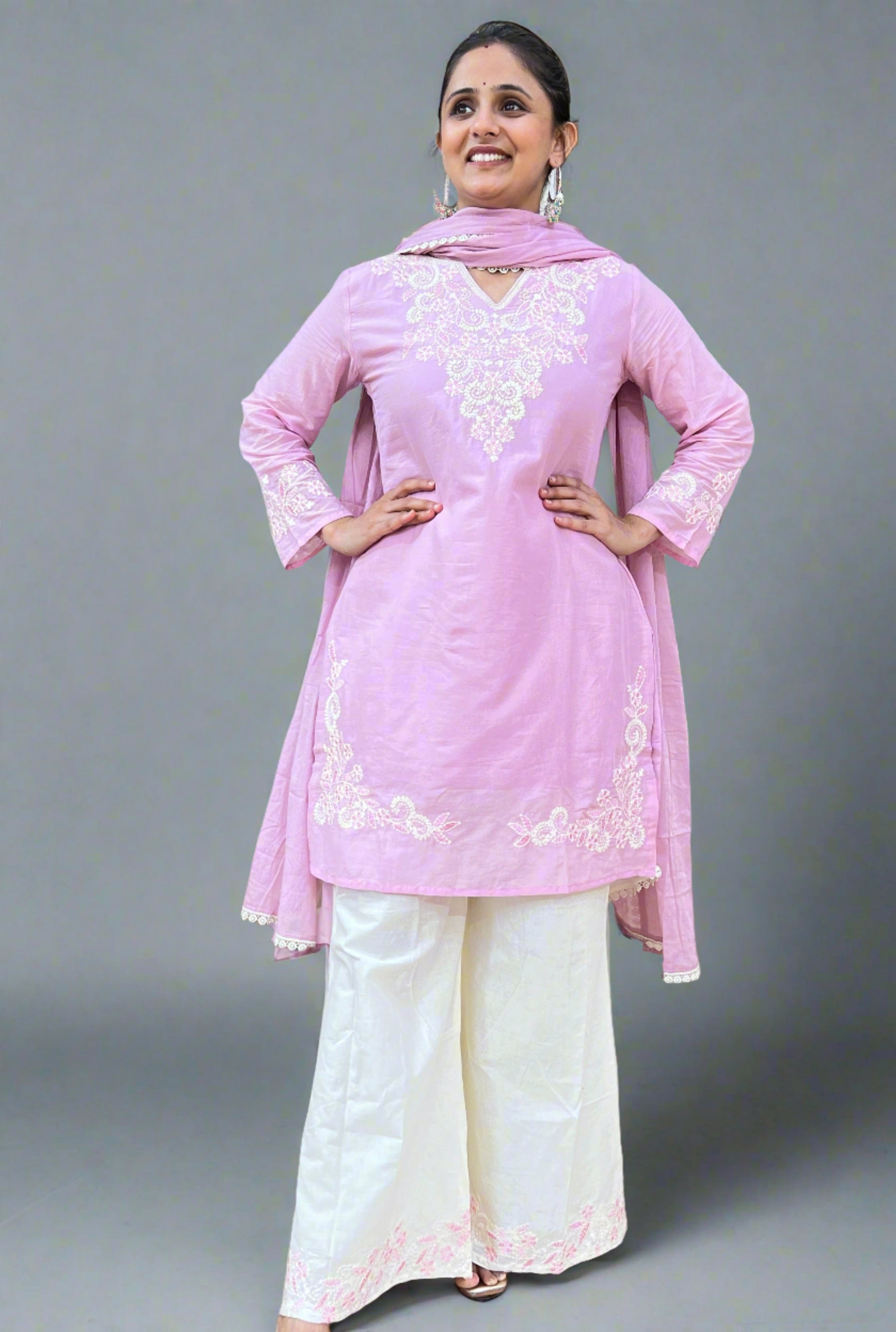 Plazo suit with short kurta