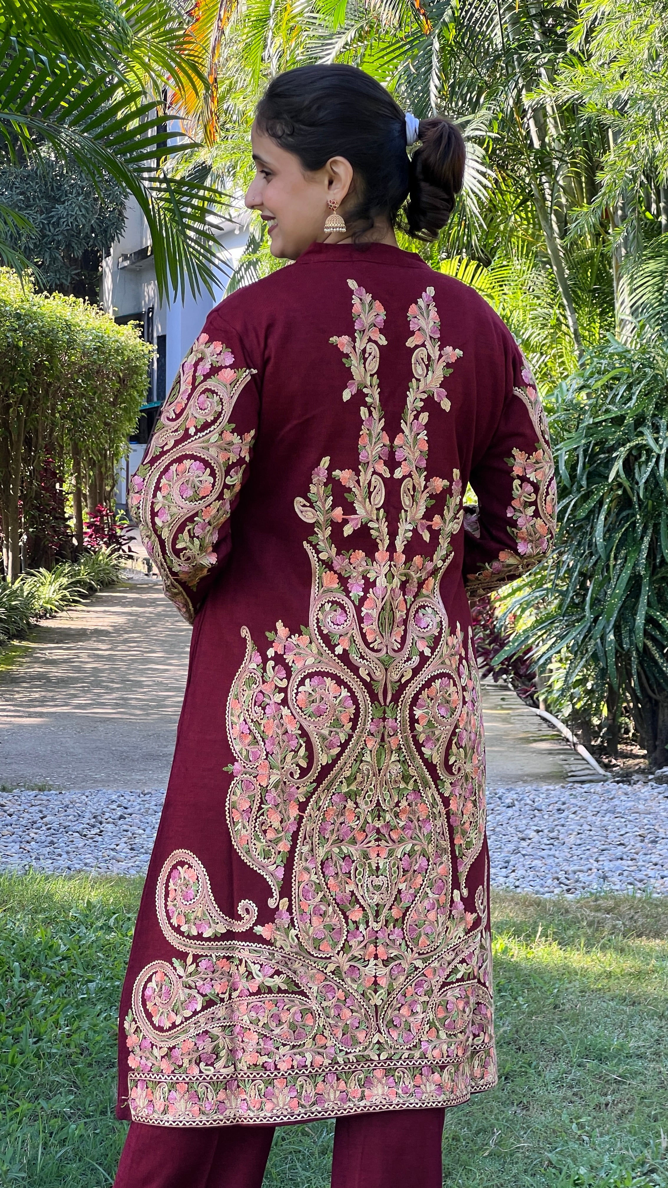 Premium 3-Piece All-Over Embroidered Shrug Set ( rs sa 4051 )