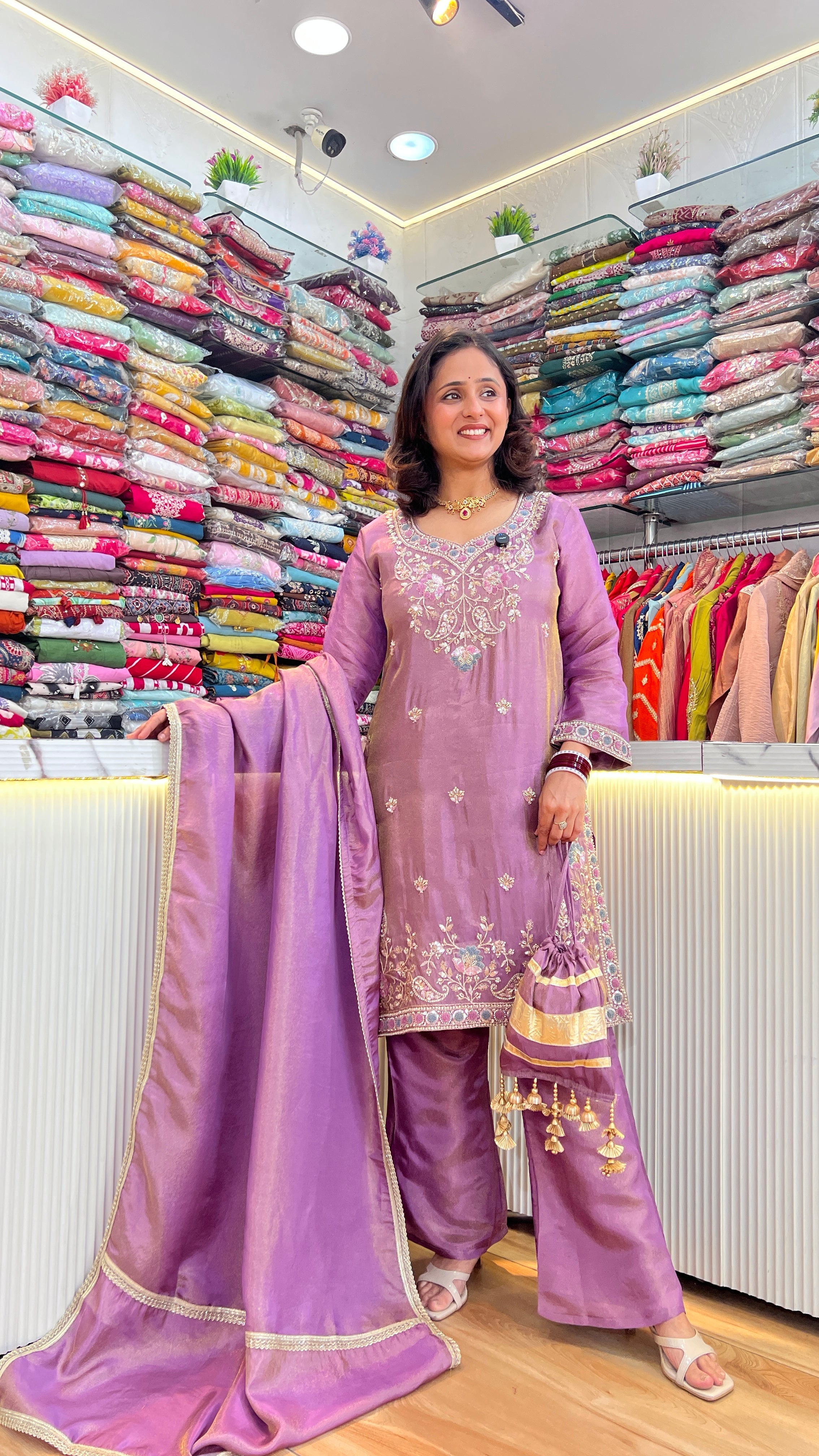 Designer tissue embroidered suit ( tls 17267 )
