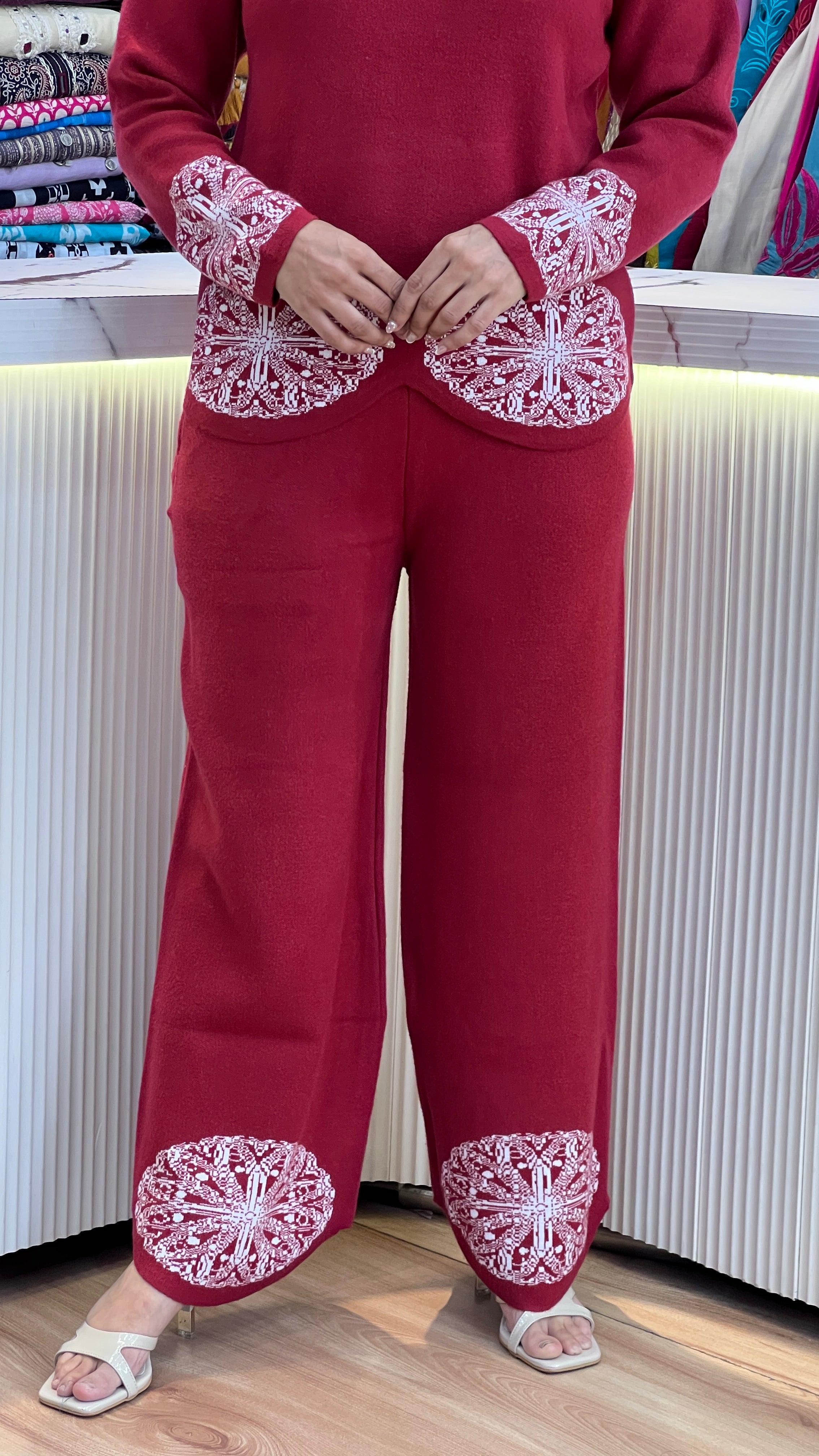 Premium knitted wool cord set ( rs lsn 1867 )