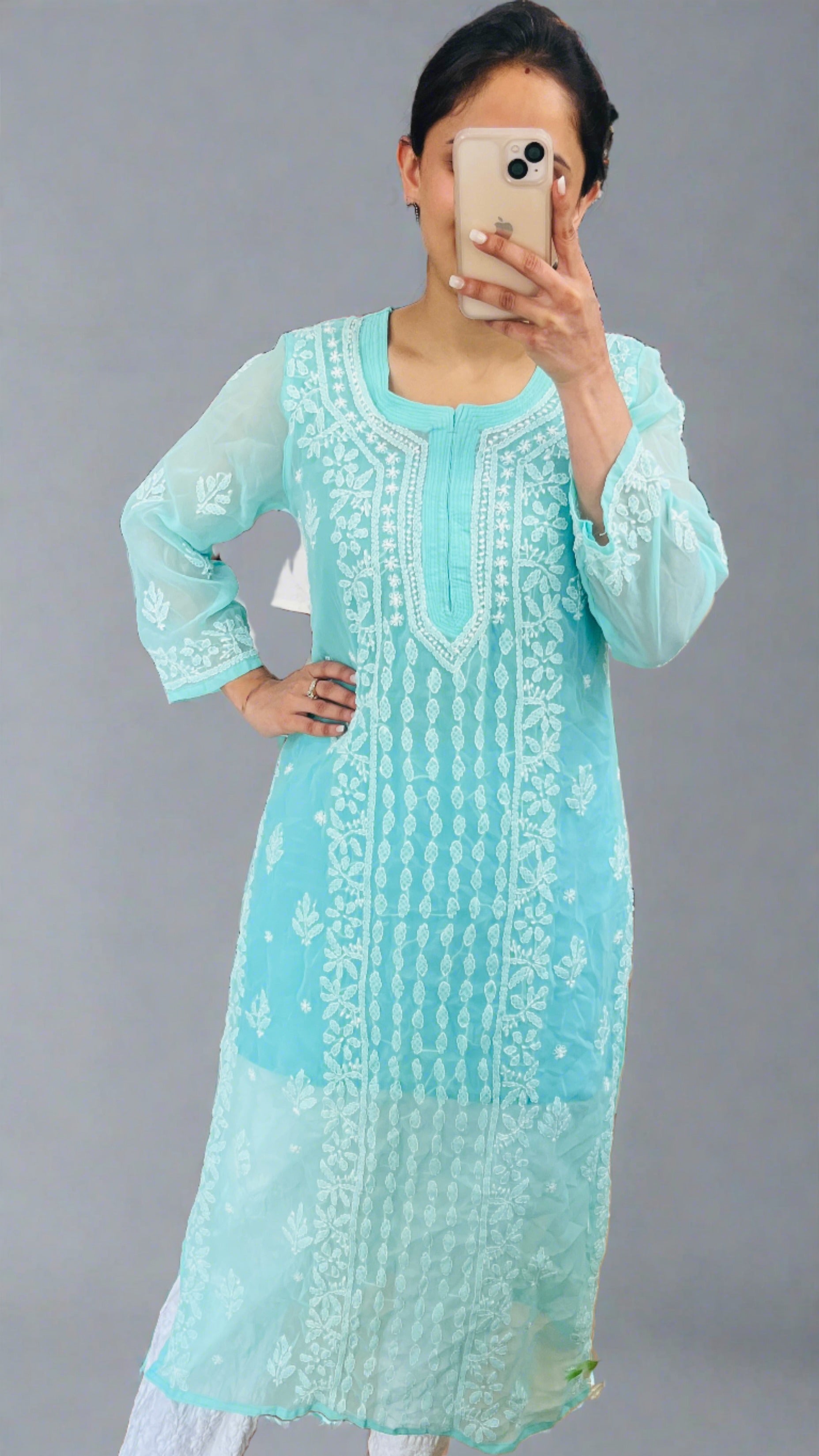 Lakhnavi Georgette kurta