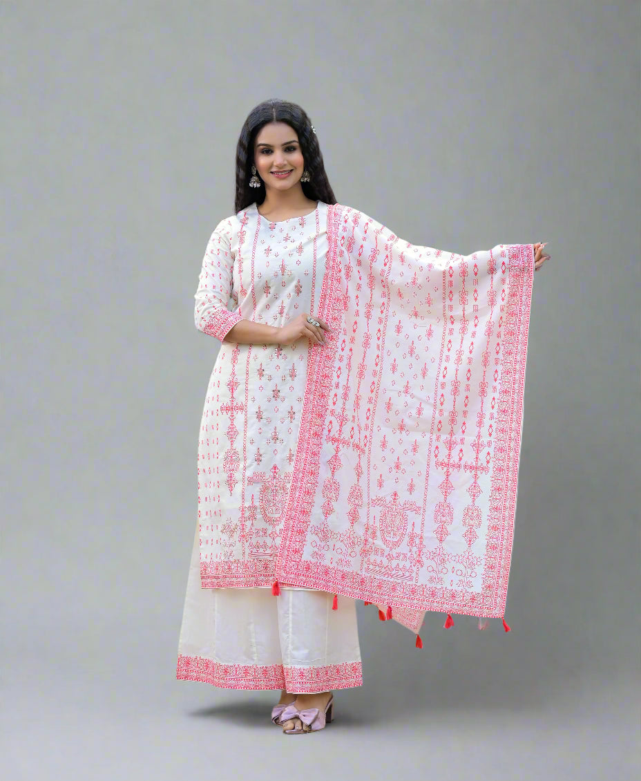 Anya pure cotton plazo suit