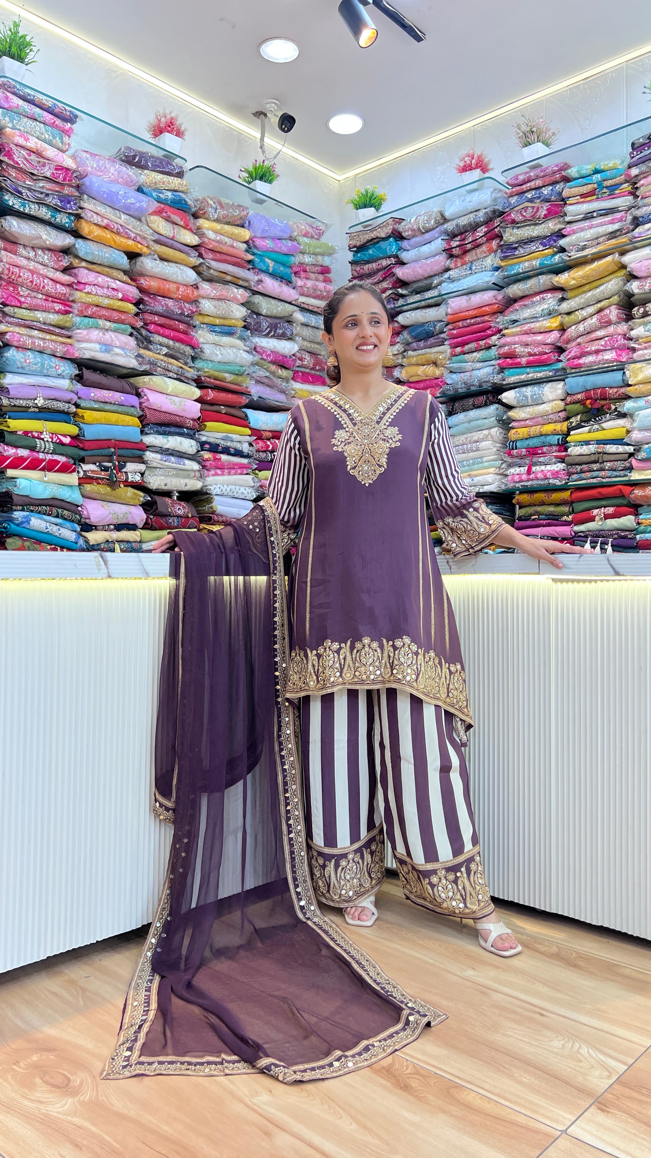 Designer pure crape suit ( ym 63667 )