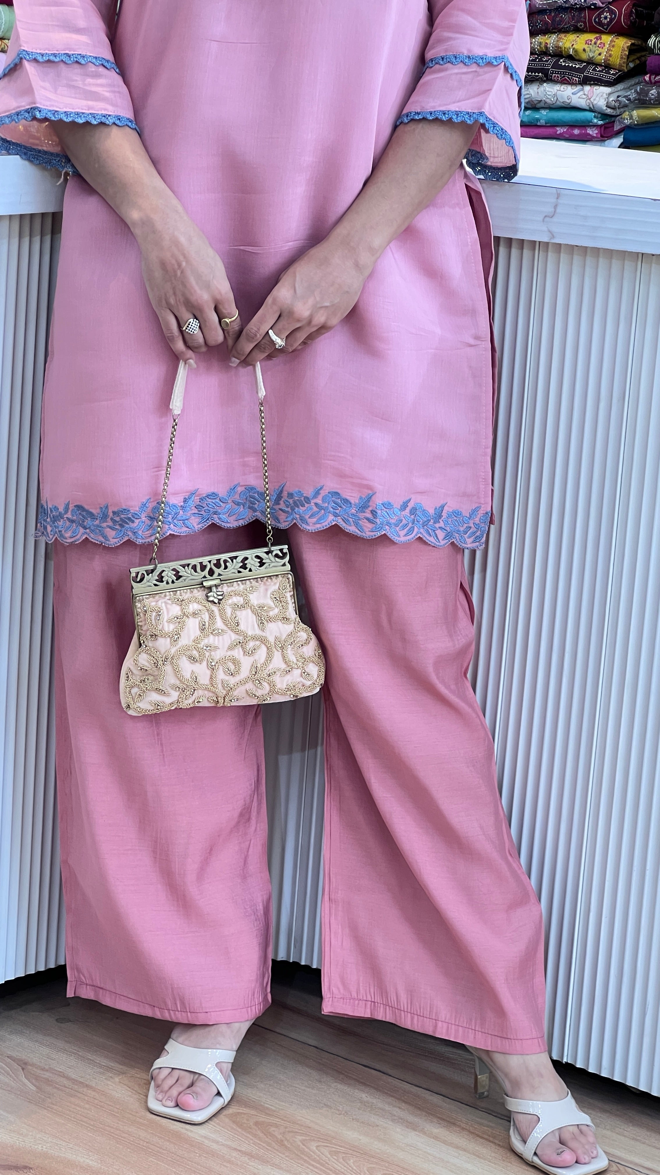Mul chanderi cord set ( si 9867 )