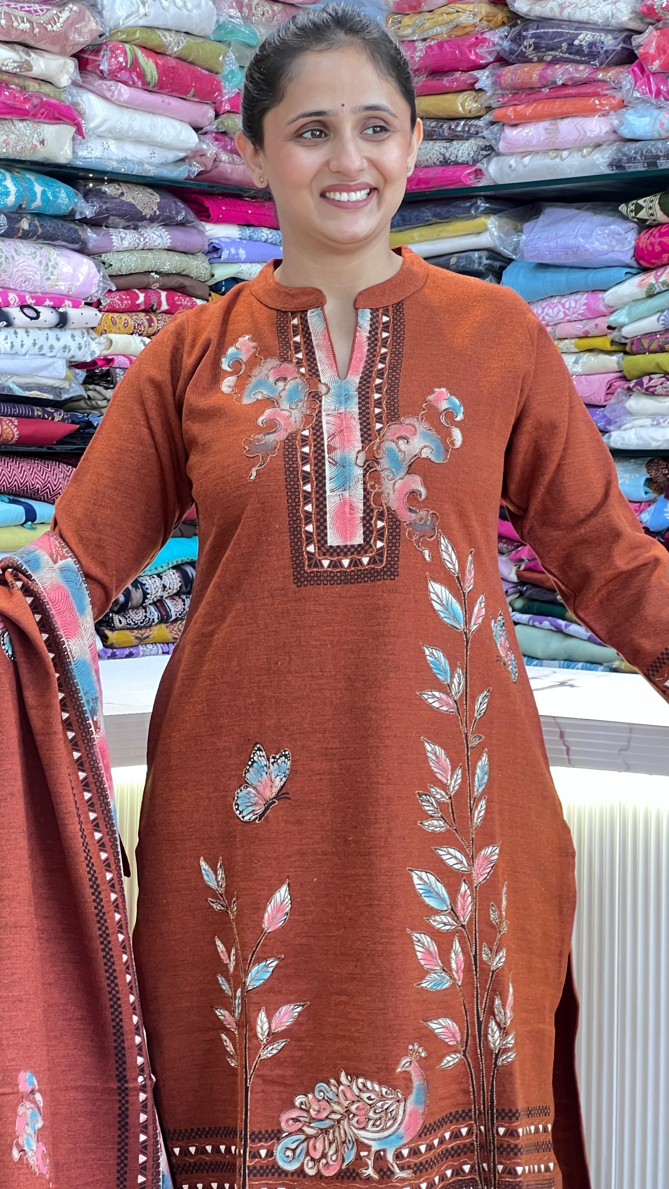 Premium daffodil wool suit ( miss 966 )