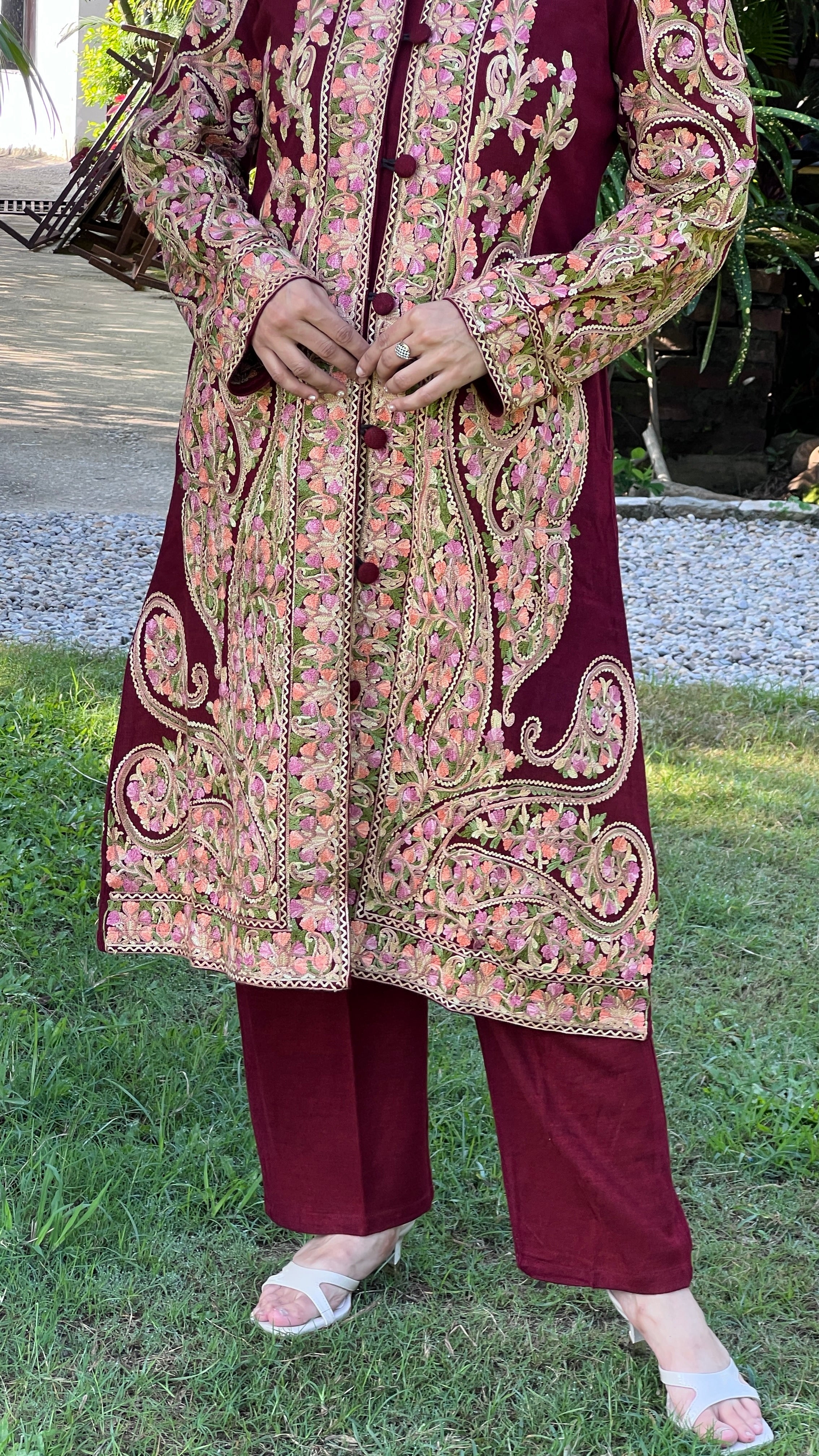 Premium 3-Piece All-Over Embroidered Shrug Set ( rs sa 4051 )