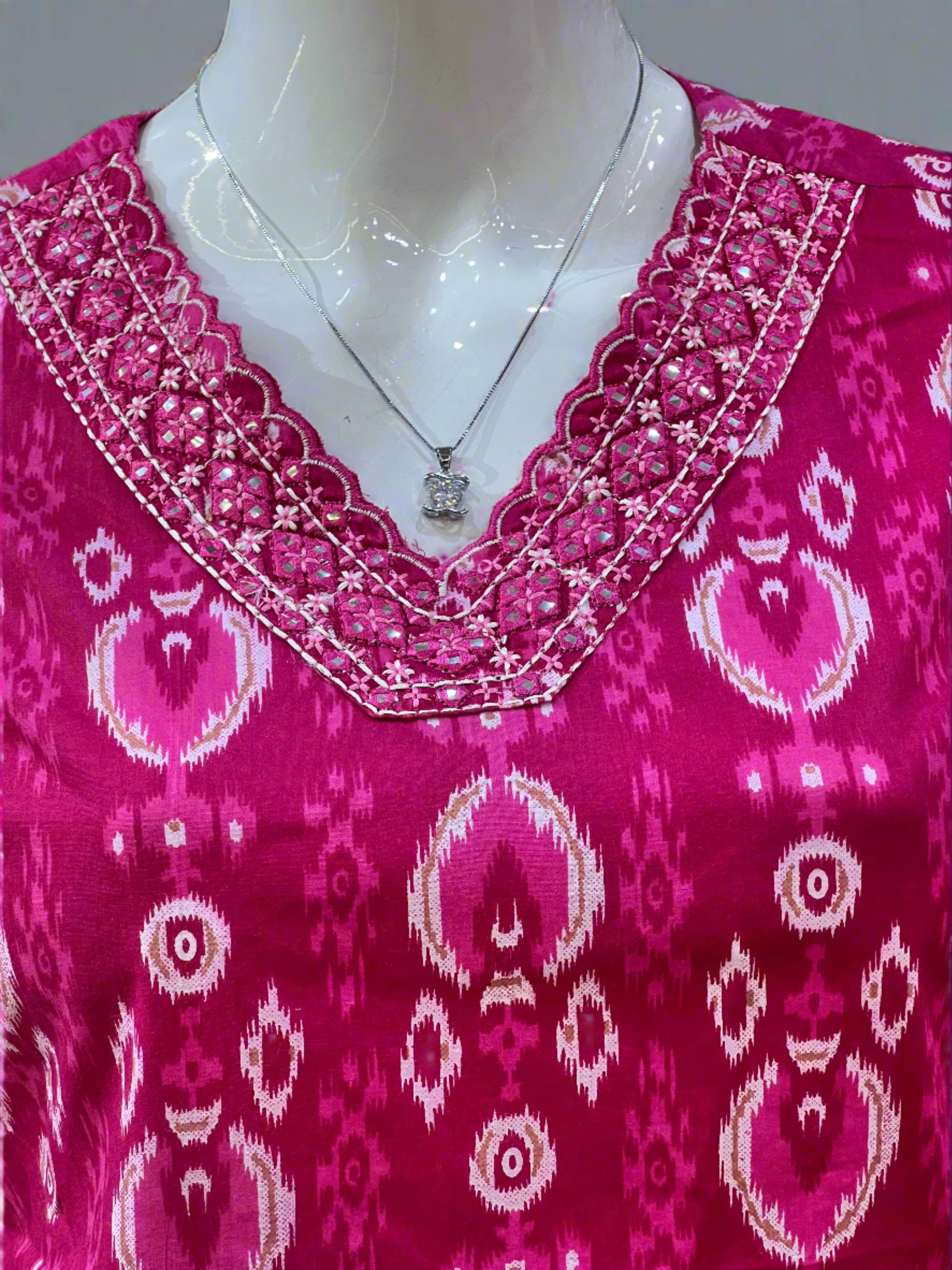 Abhah ikkat printed short kurta