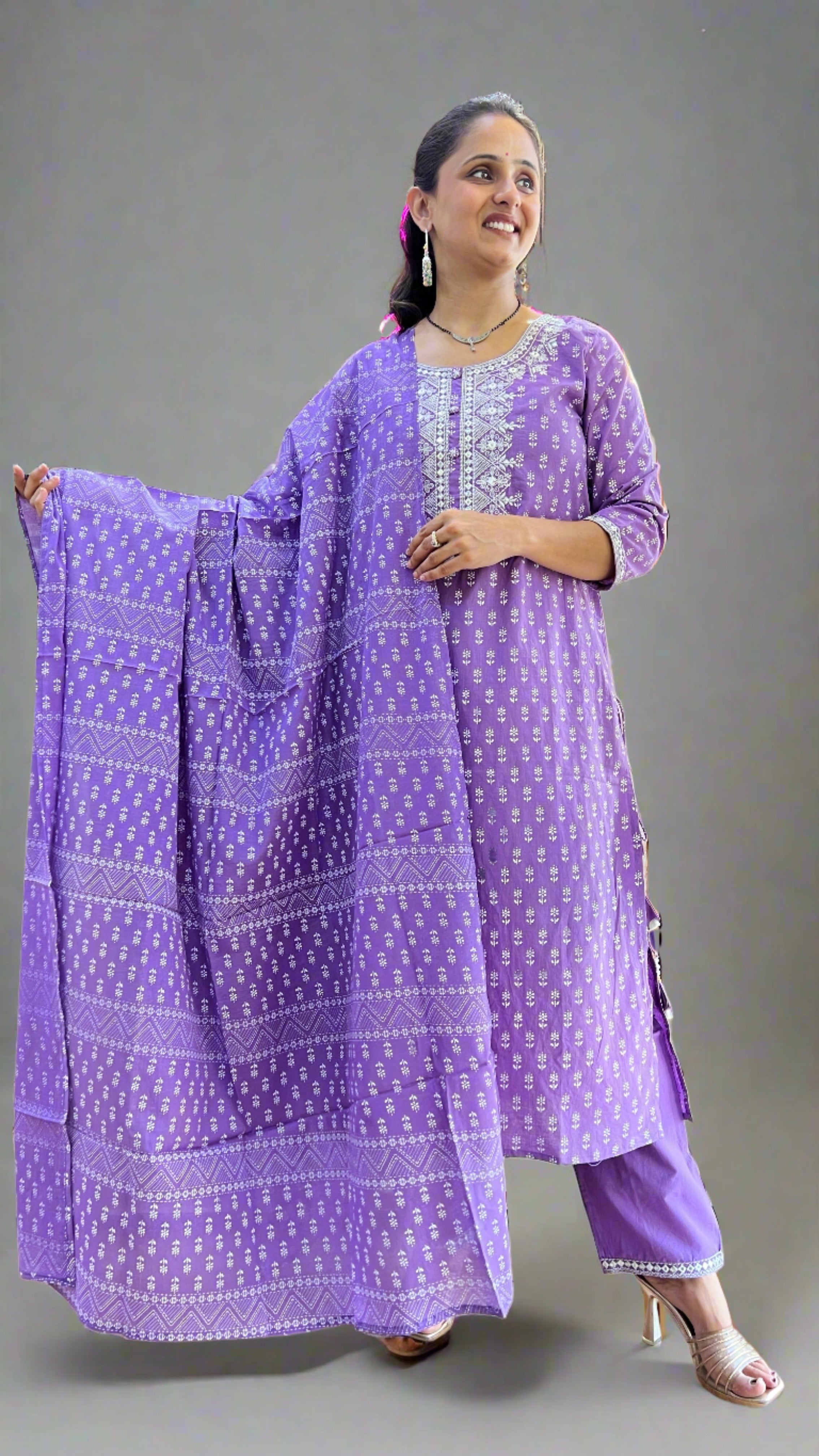 Designer Wear Straight Suit set