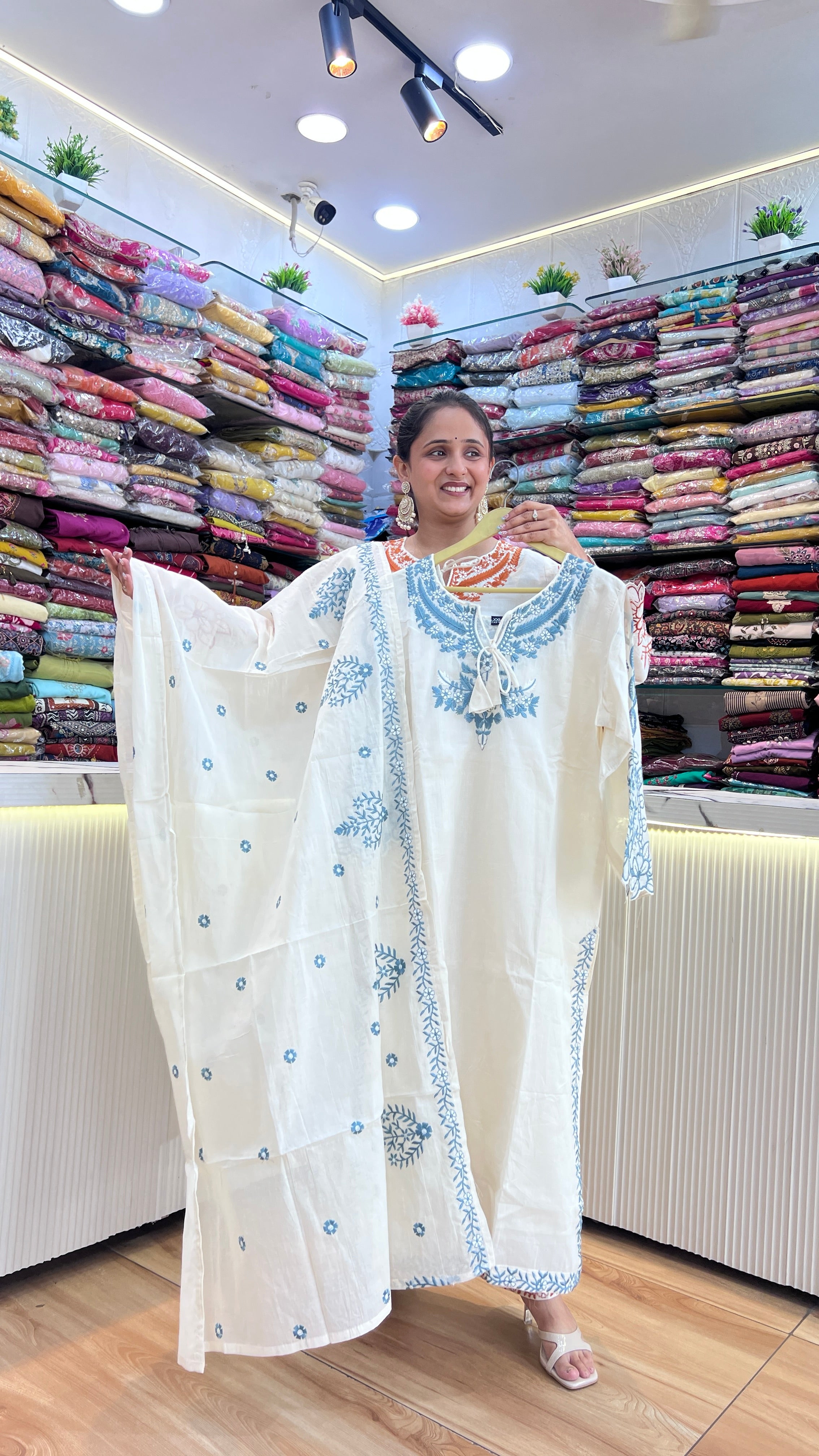 Pure cotton embroidered suit ( ym 61967 )