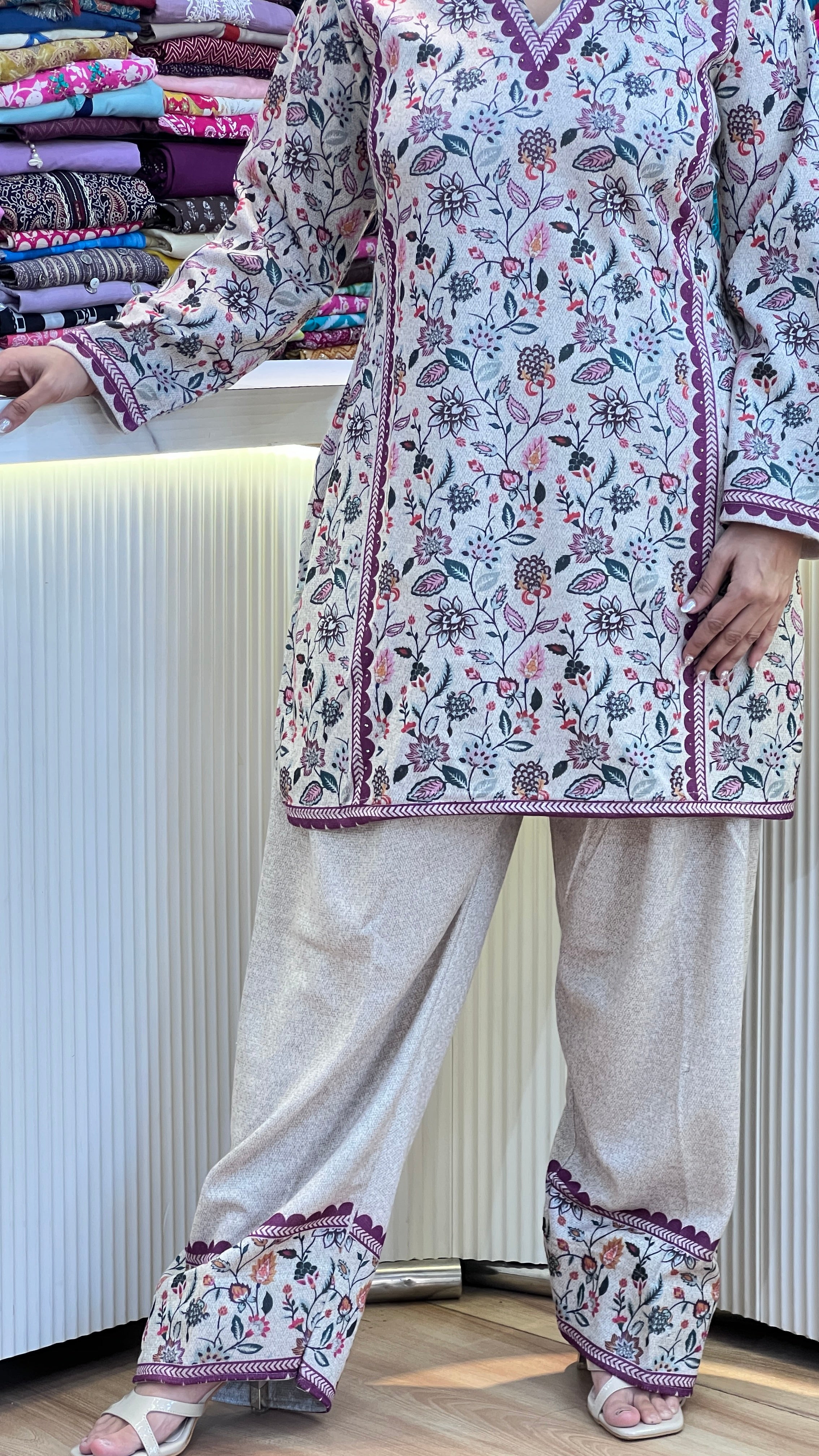 karachi wool farshi cord set ( 7033 )