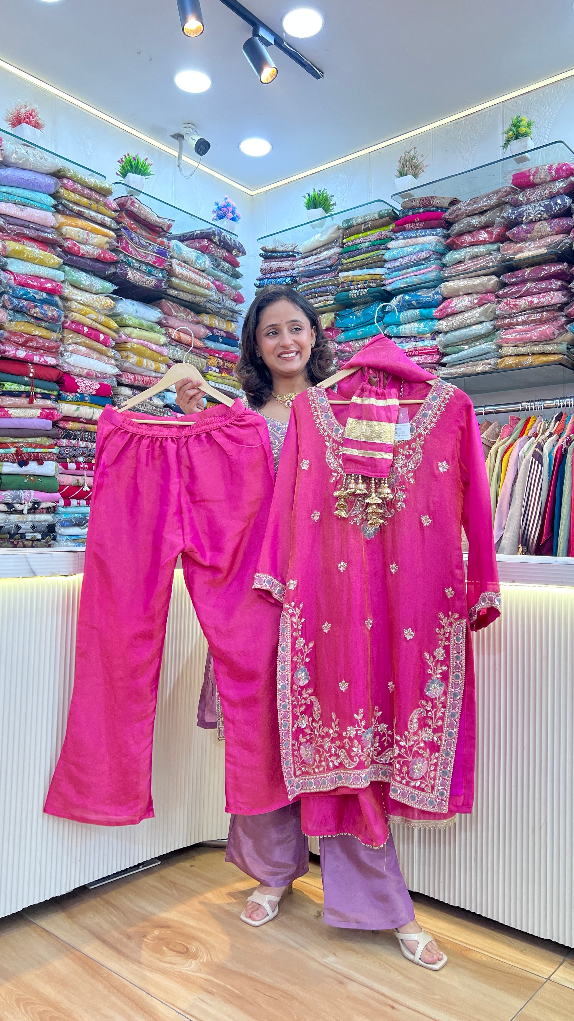 Designer tissue embroidered suit ( tls 17267 )