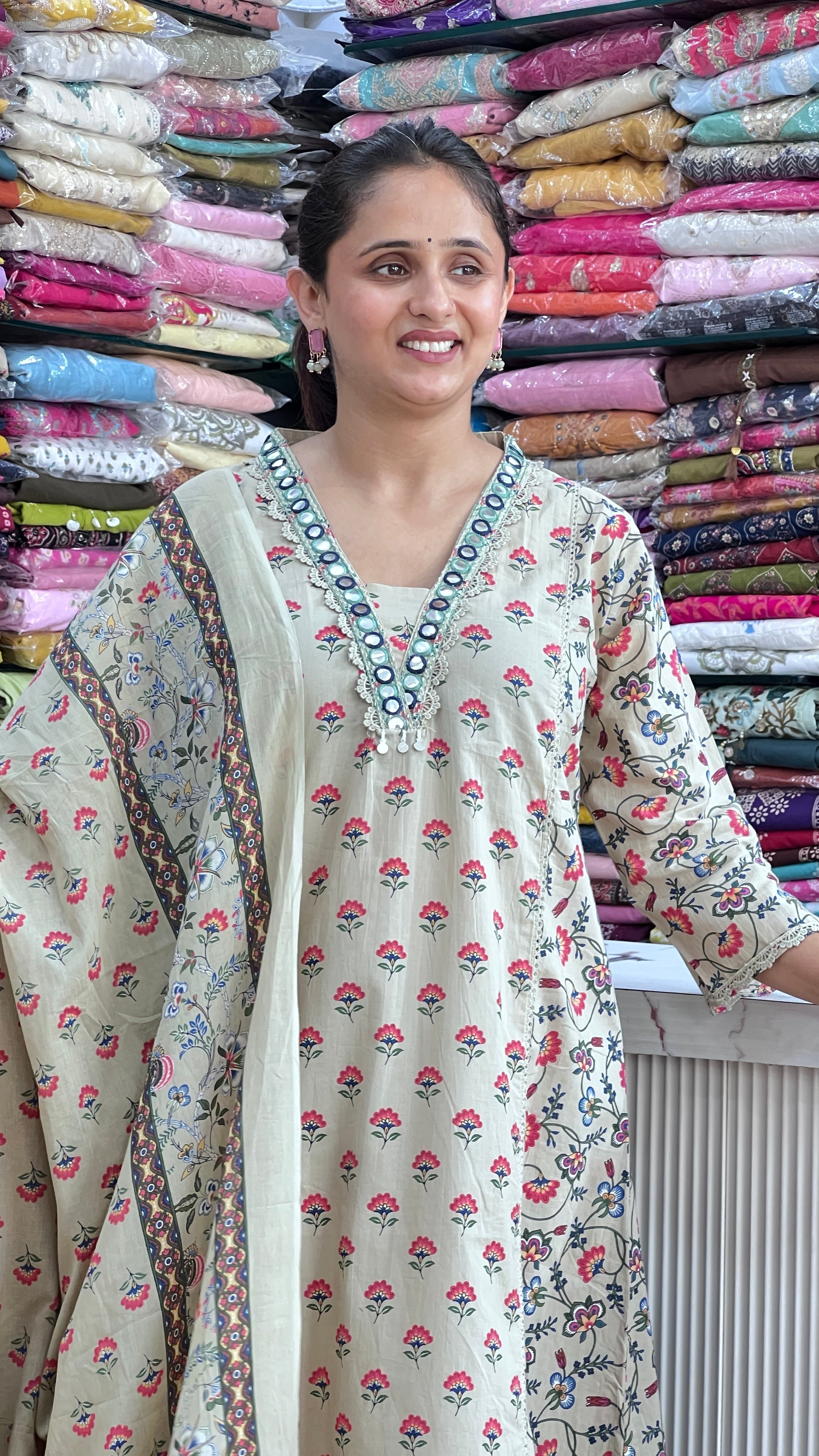 A-line premium cotton suit (gj 10467)