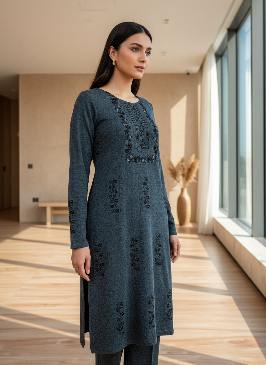 Heavy knitted woolen suit (5507)