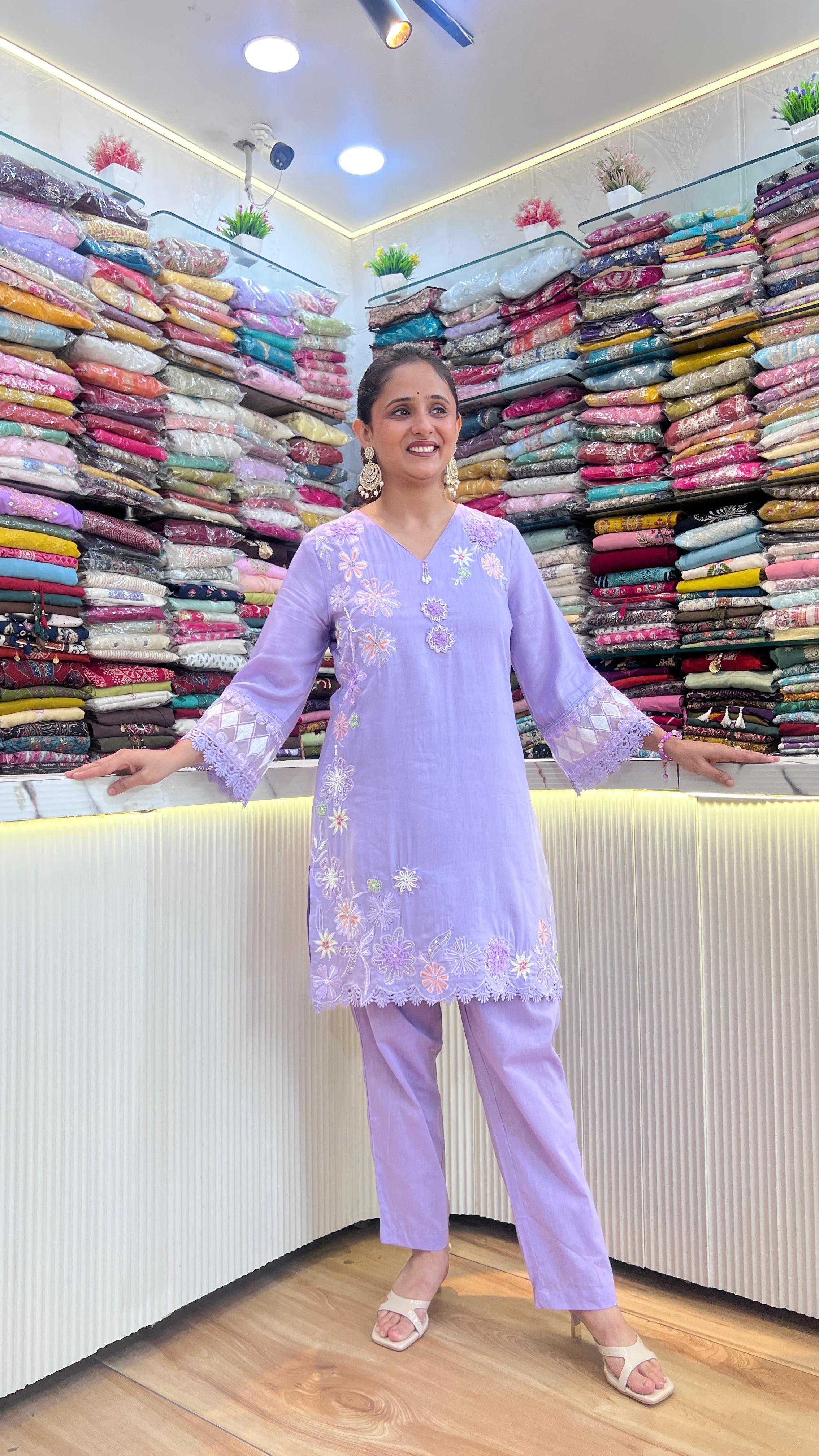 Mul cotton embroidered cord set ( tj 29267 )