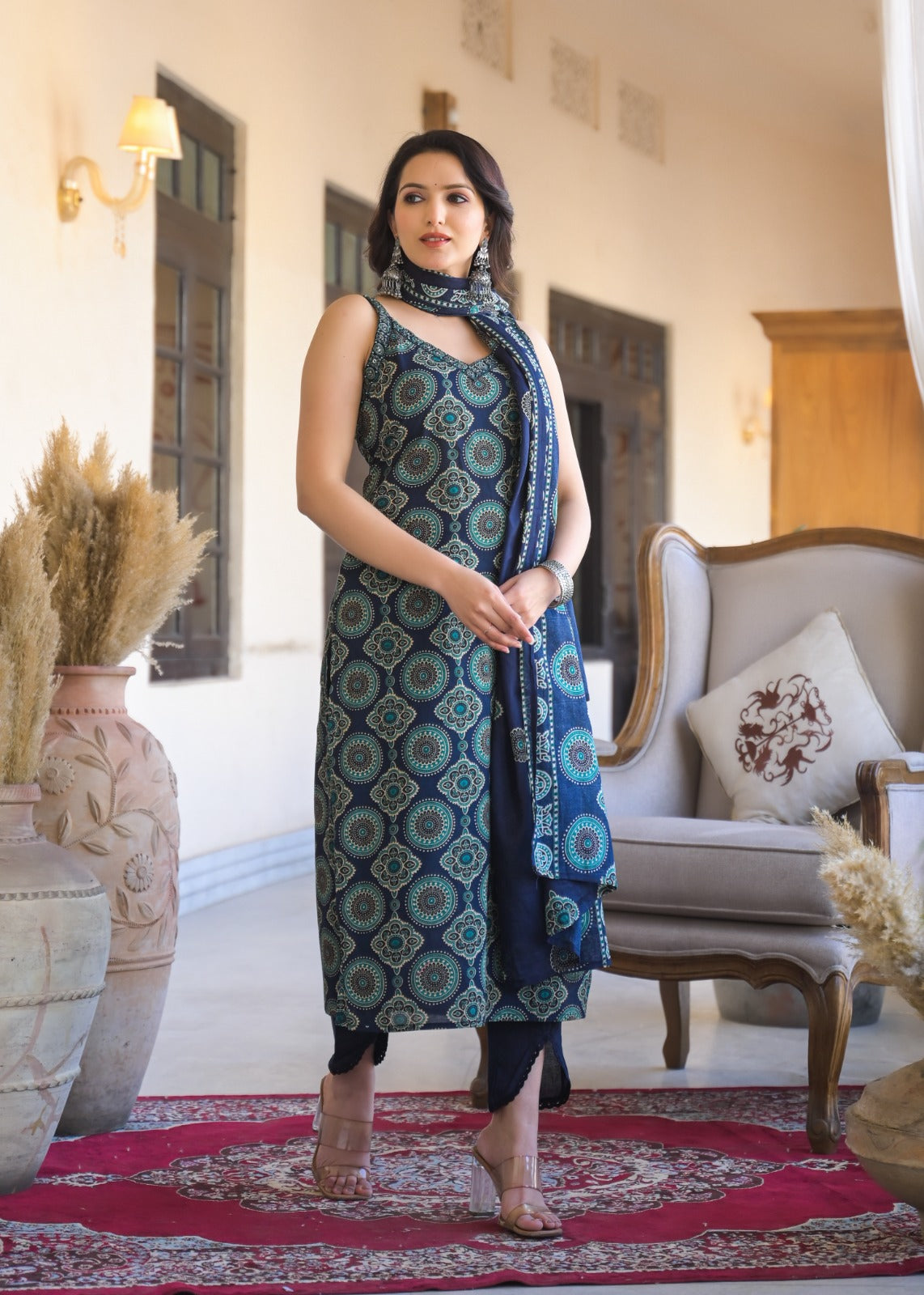 amiha pure cotton suit (without sleeves)