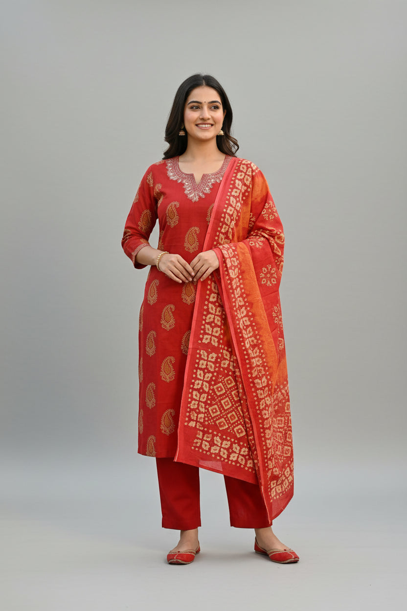 Premium cotton suit ( gj 8367 )