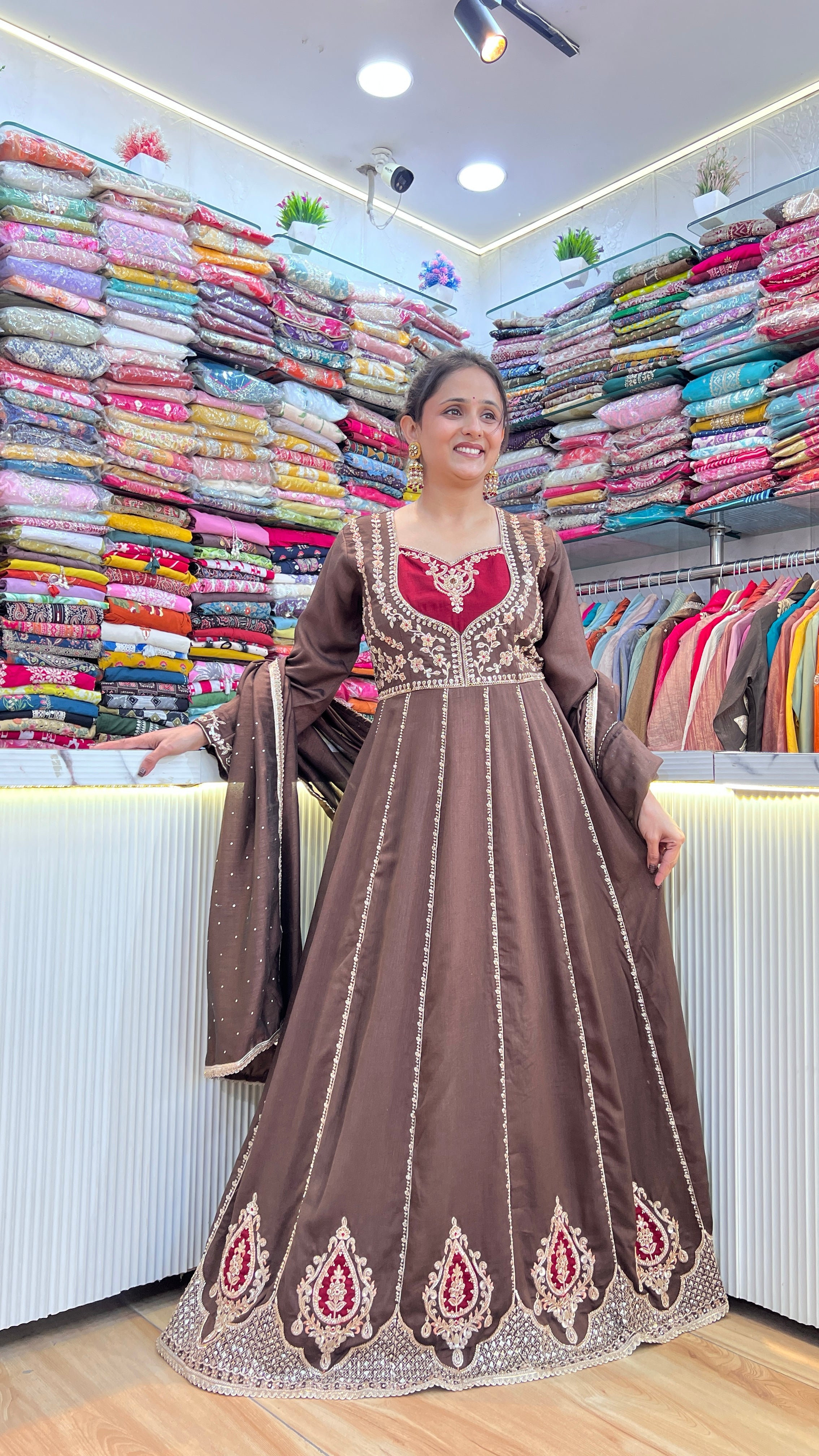 Karva special gown with dupatta ( tj 31067 )