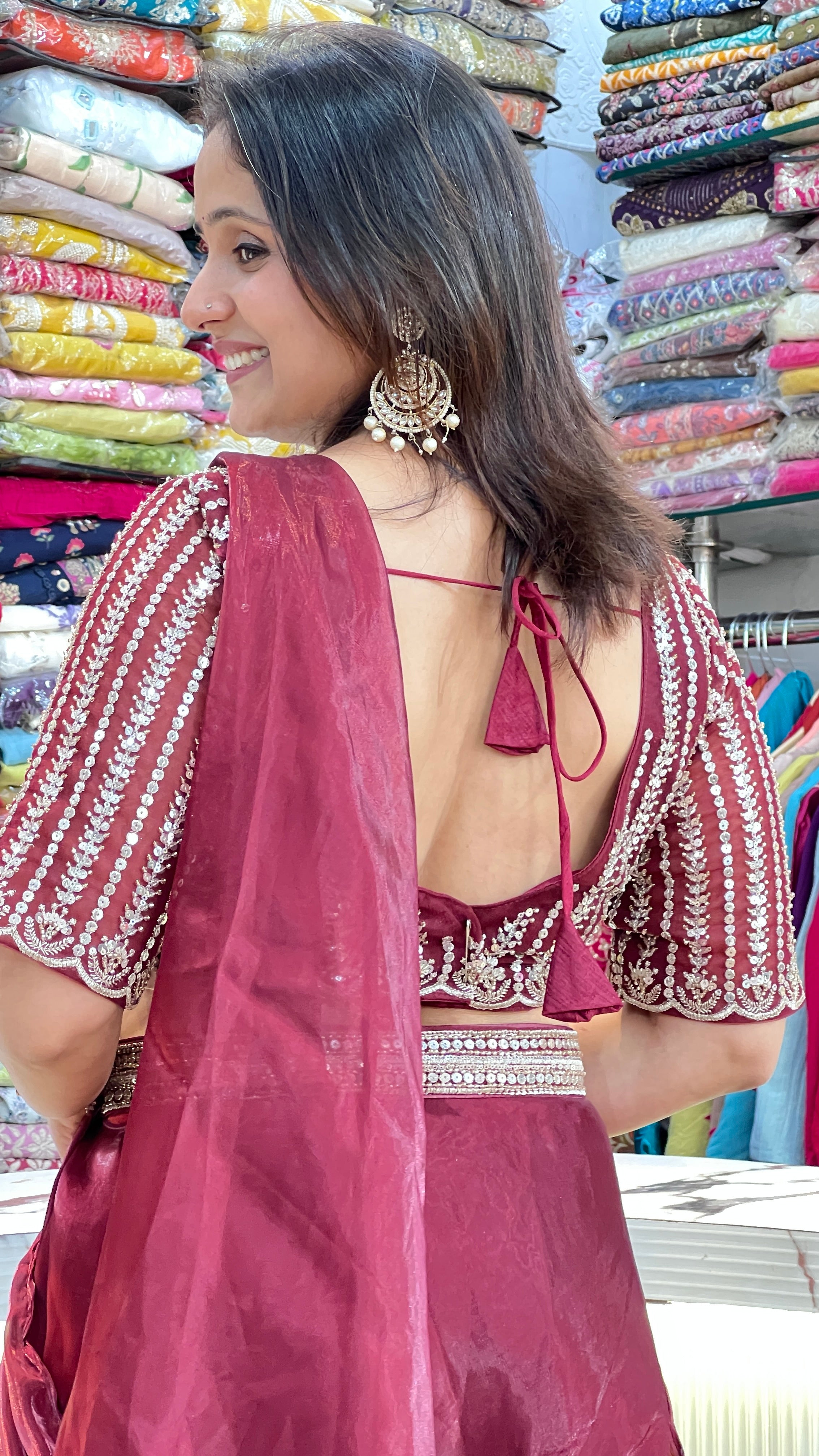 Designer blouse with lehenga ( sdw 2567 )