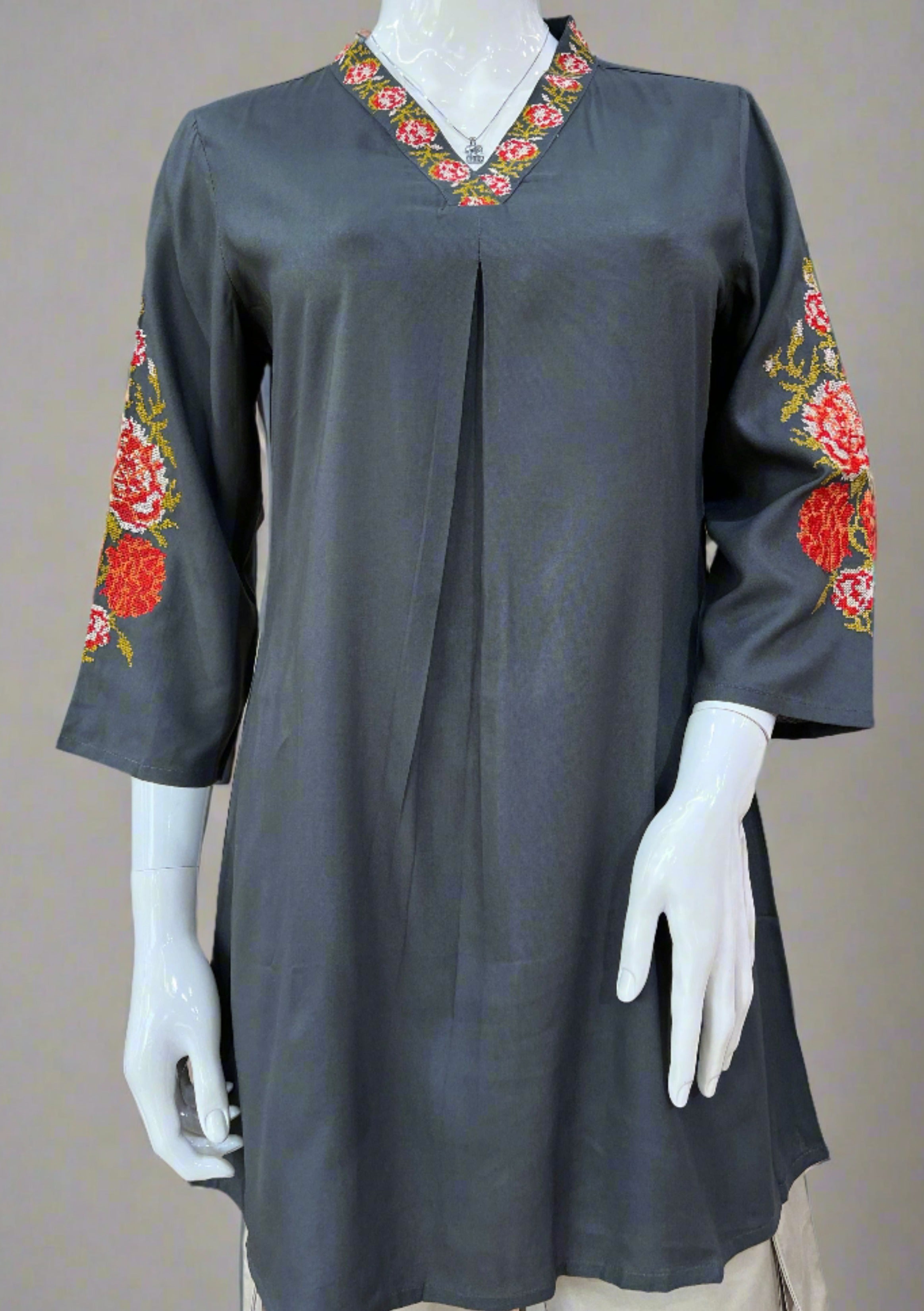 Ajnaha kulu work short kurta