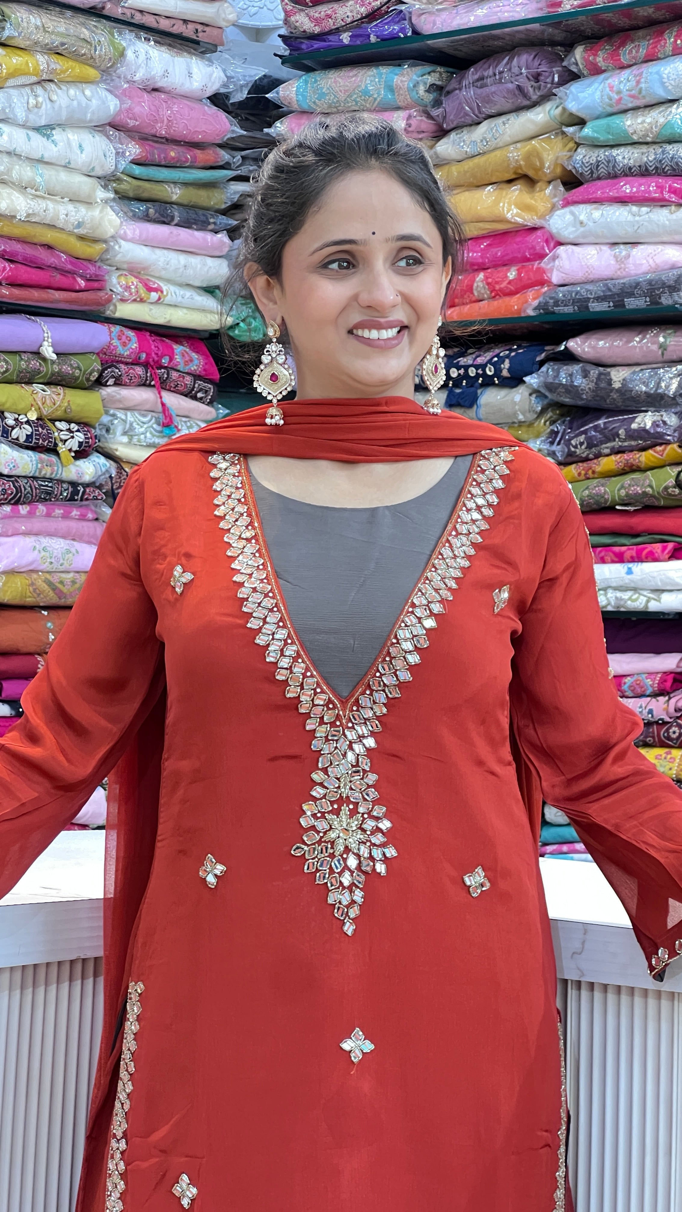 Pure chinon pakistani suit ( tj 27967 )