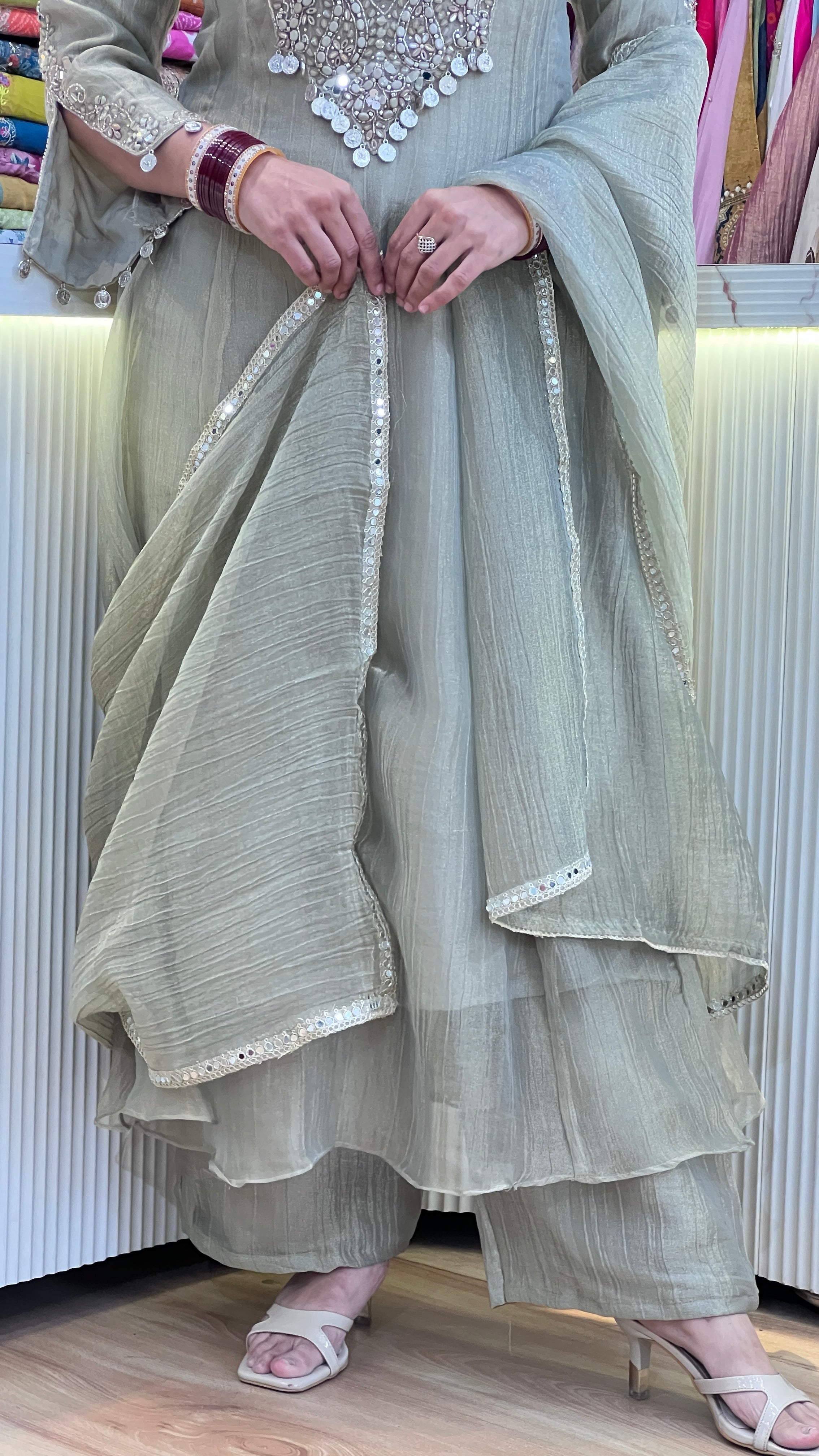Premium tissue anarkali suit ( tj 32267 )