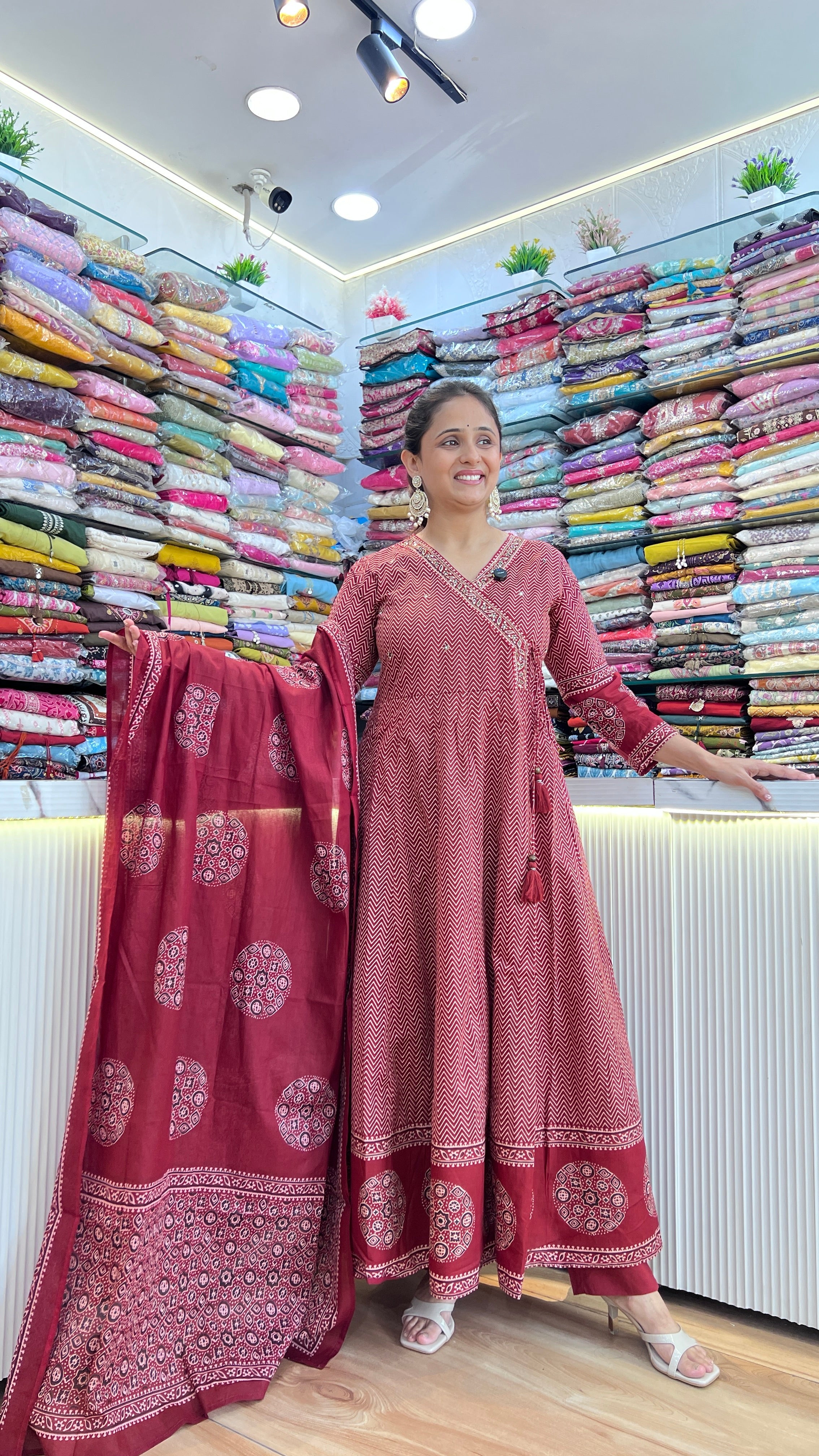 Pure cotton anarkali suit ( sh