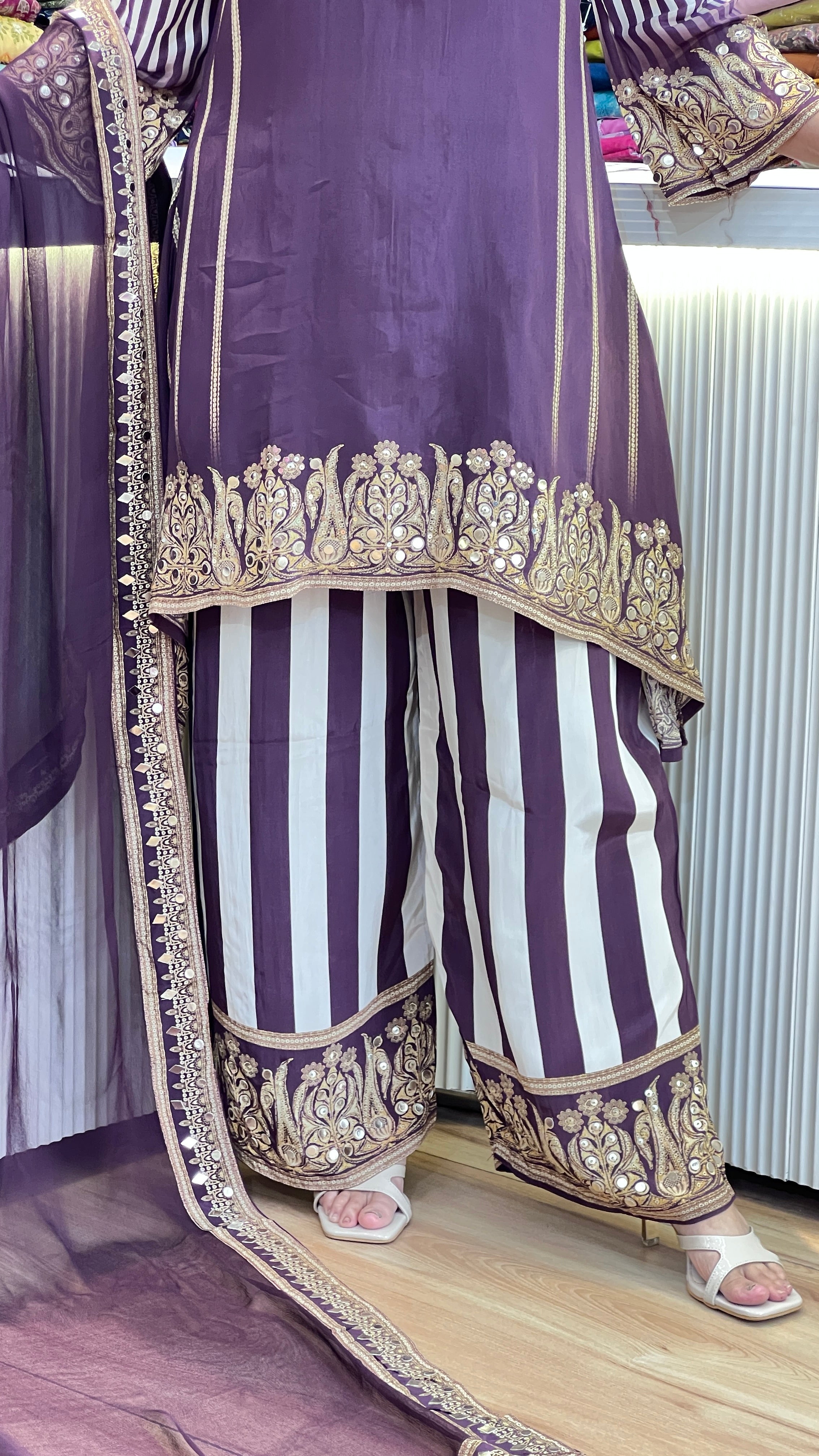 Designer pure crape suit ( ym 63667 )