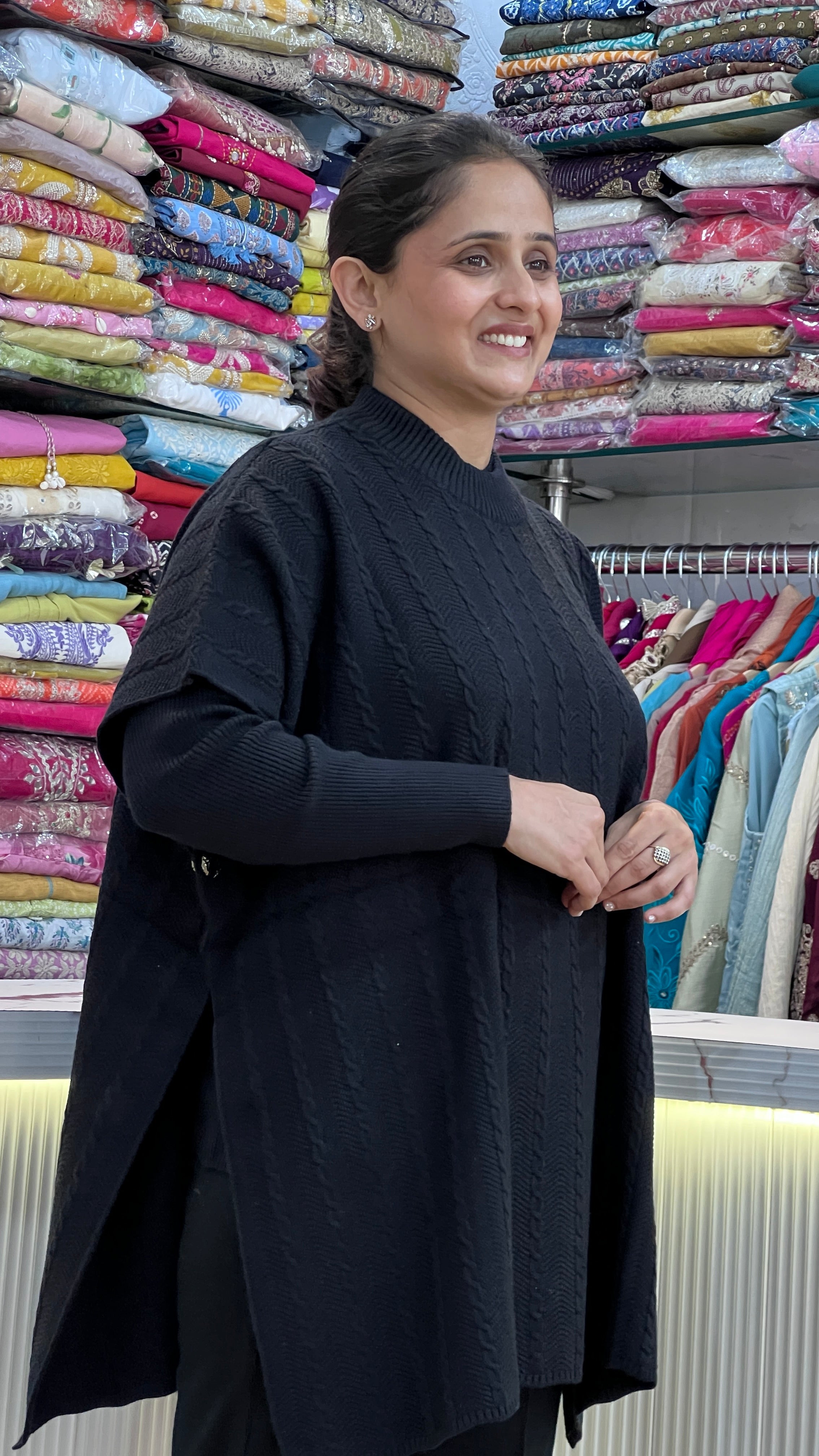 Knitted wool poncho ( rs lsn 2167 )