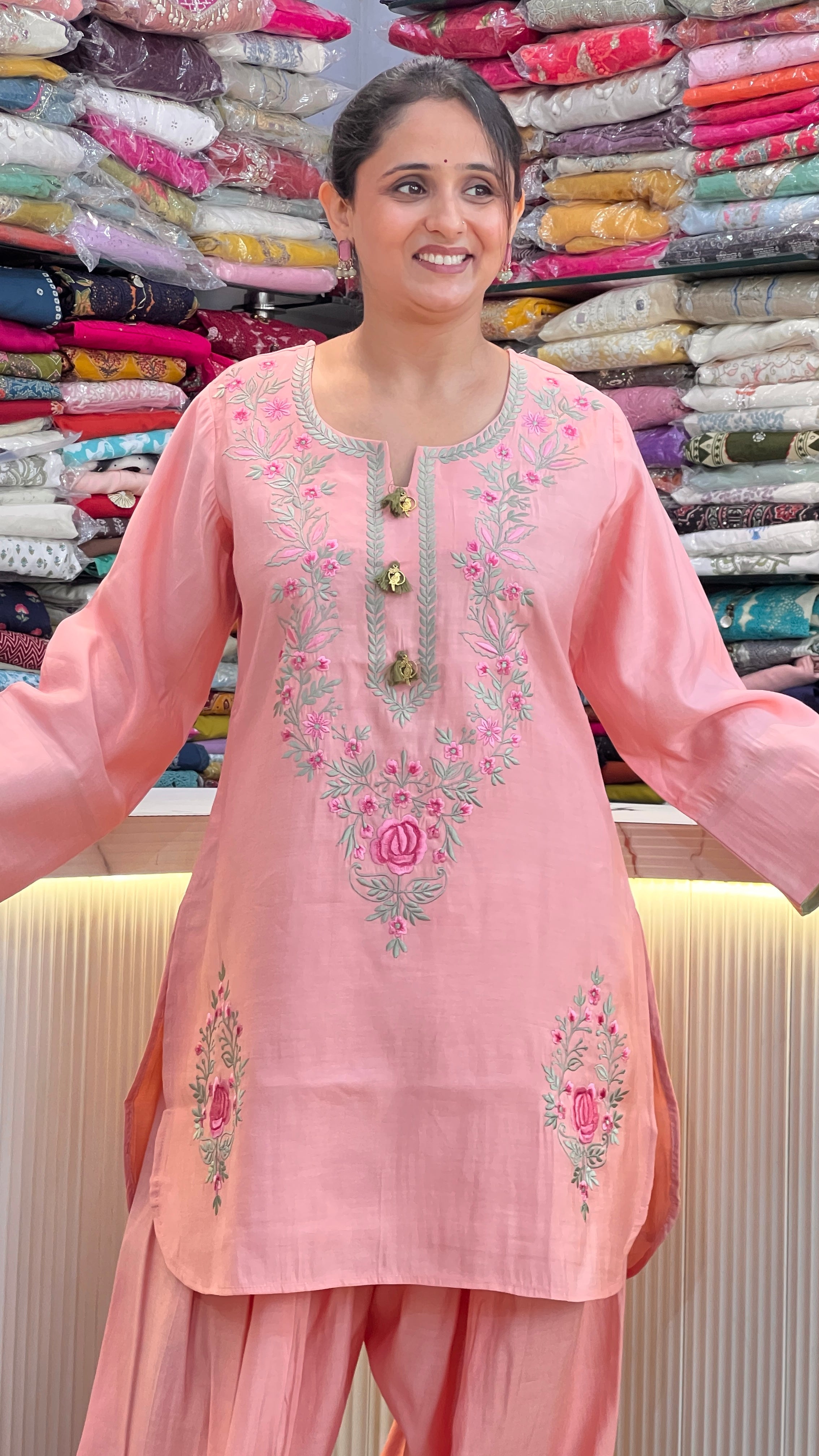 Mul chanderi farshi cord set ( tls 16267 )
