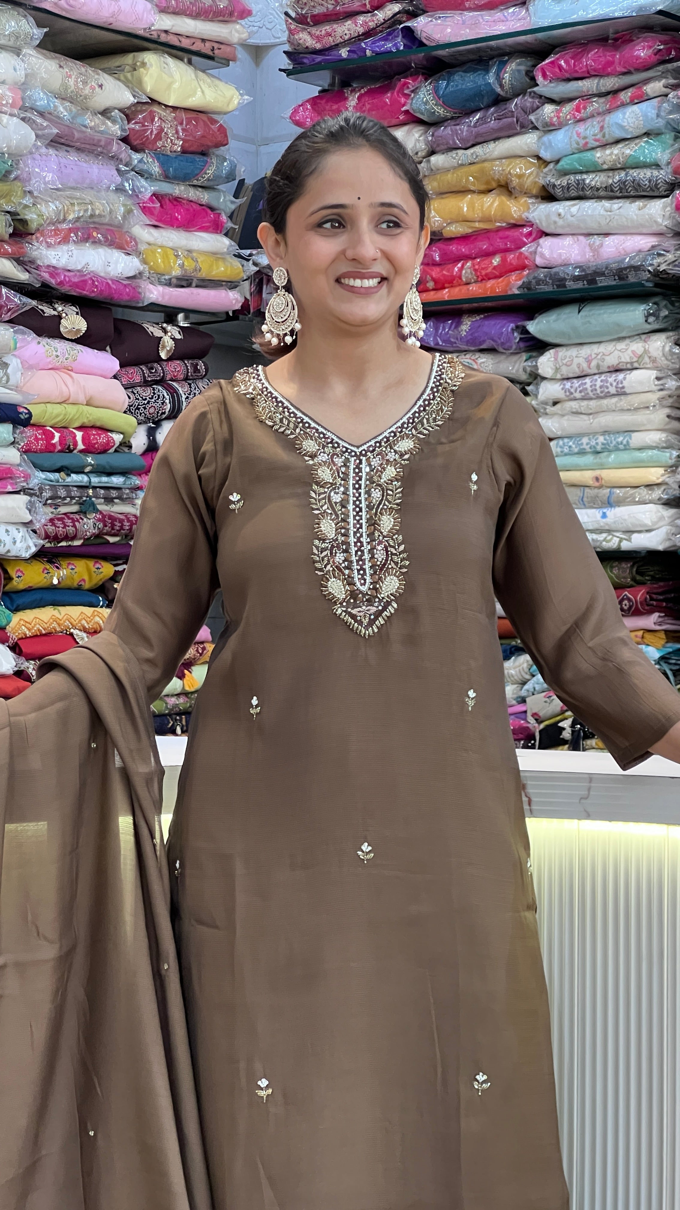 Imported laser cotton suit ( tj 28567 )
