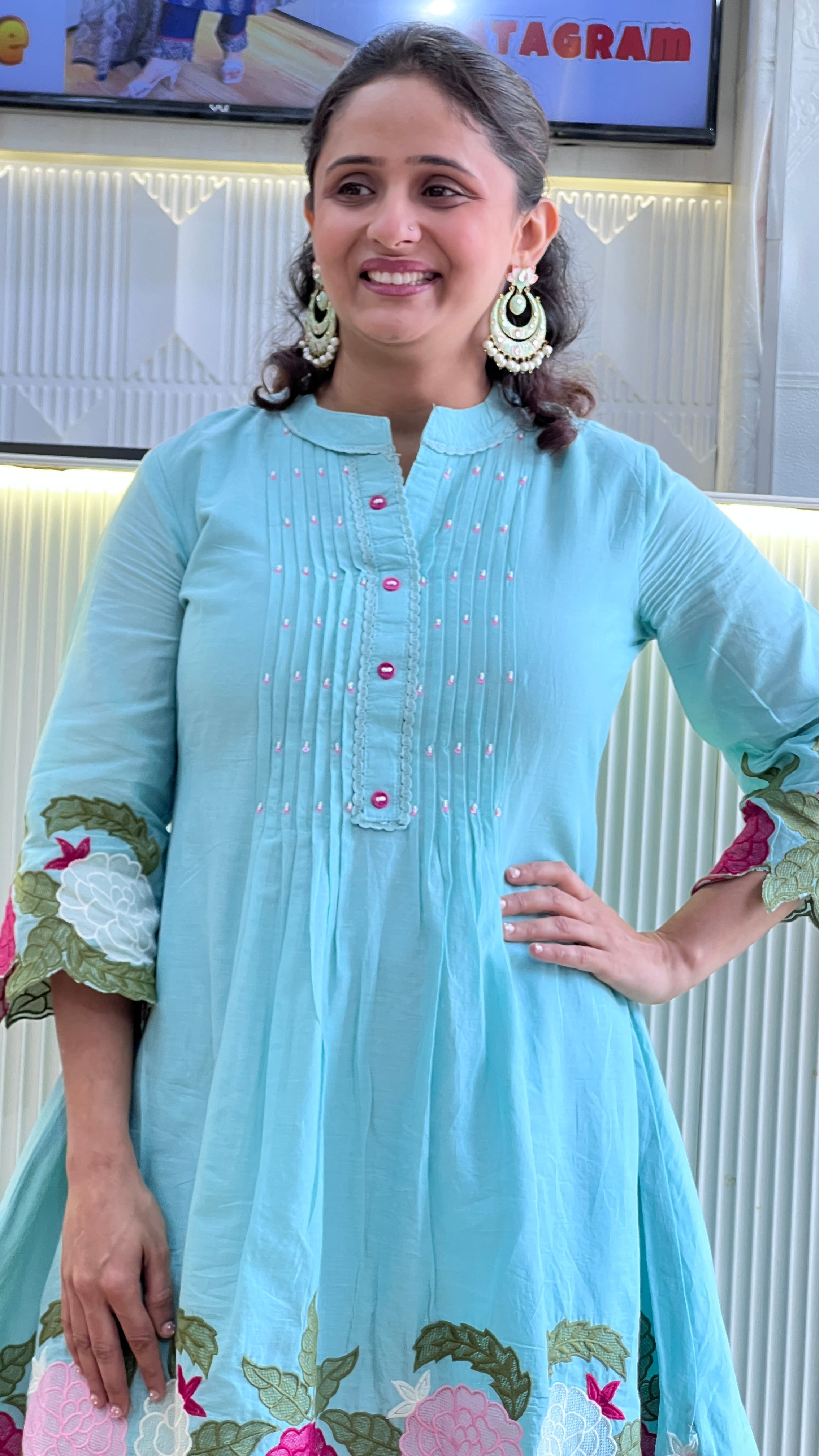 Mul cotton embroidered cord ( ym 62667 )