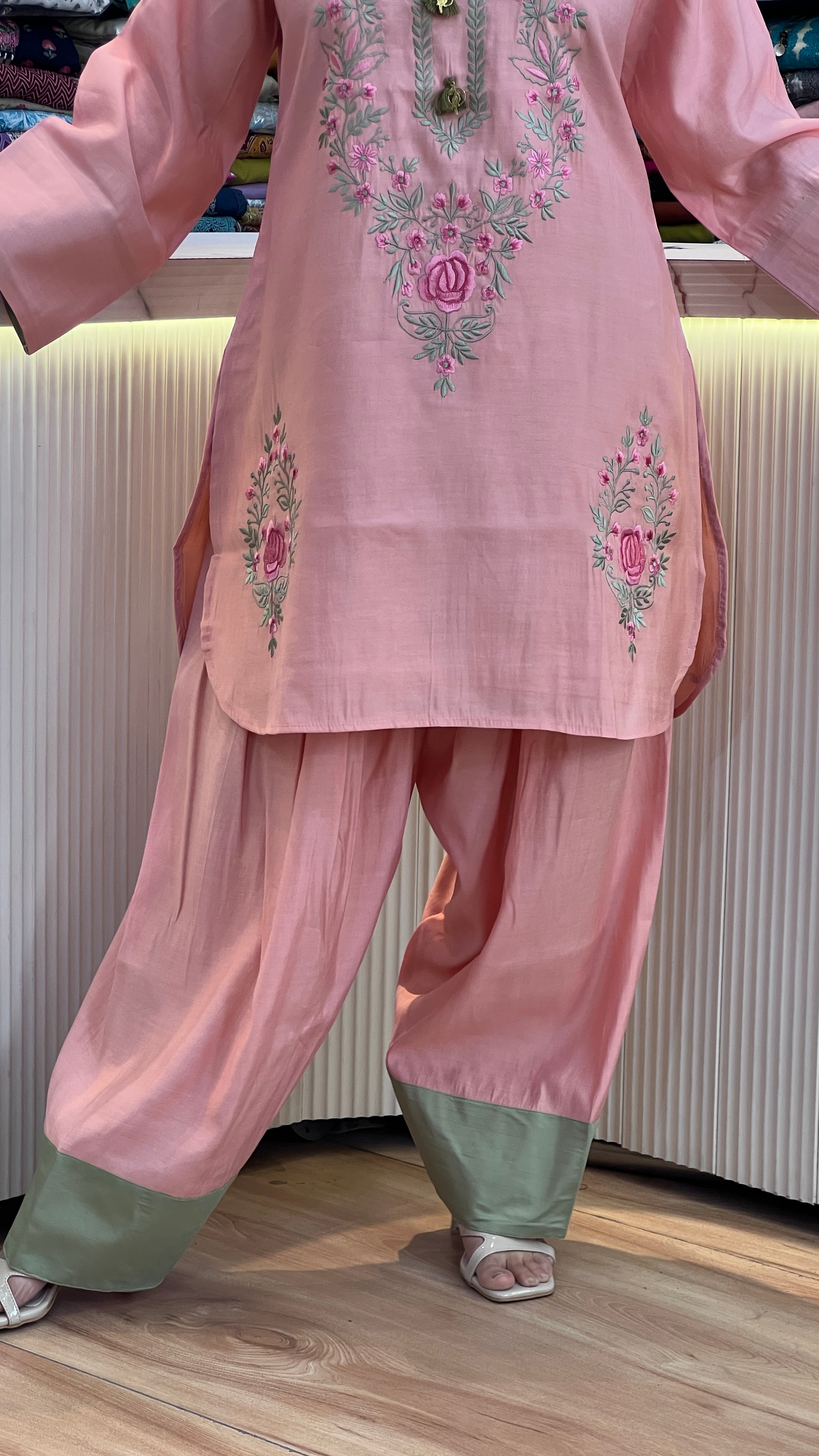 Mul chanderi farshi cord set ( tls 16267 )