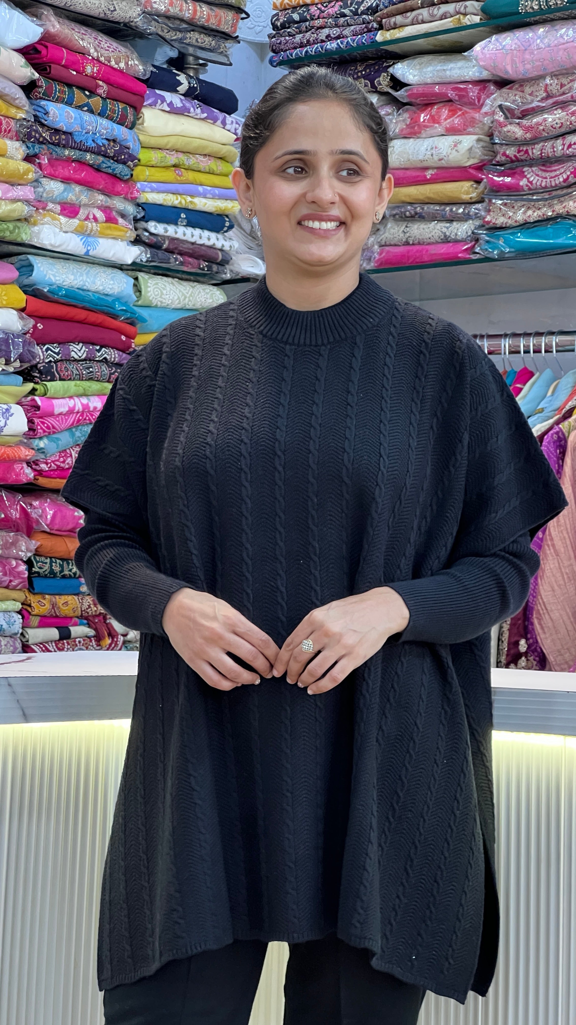 Knitted wool poncho ( rs lsn 2167 )