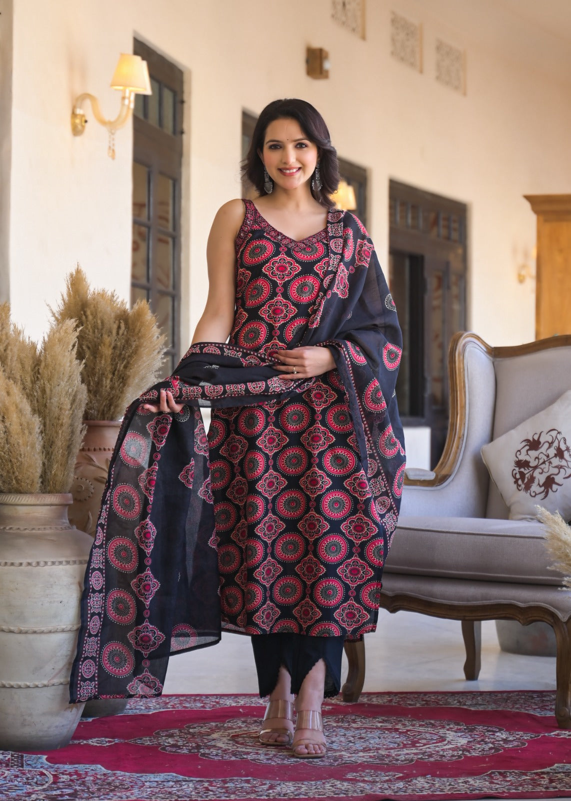 amiha pure cotton suit (without sleeves)