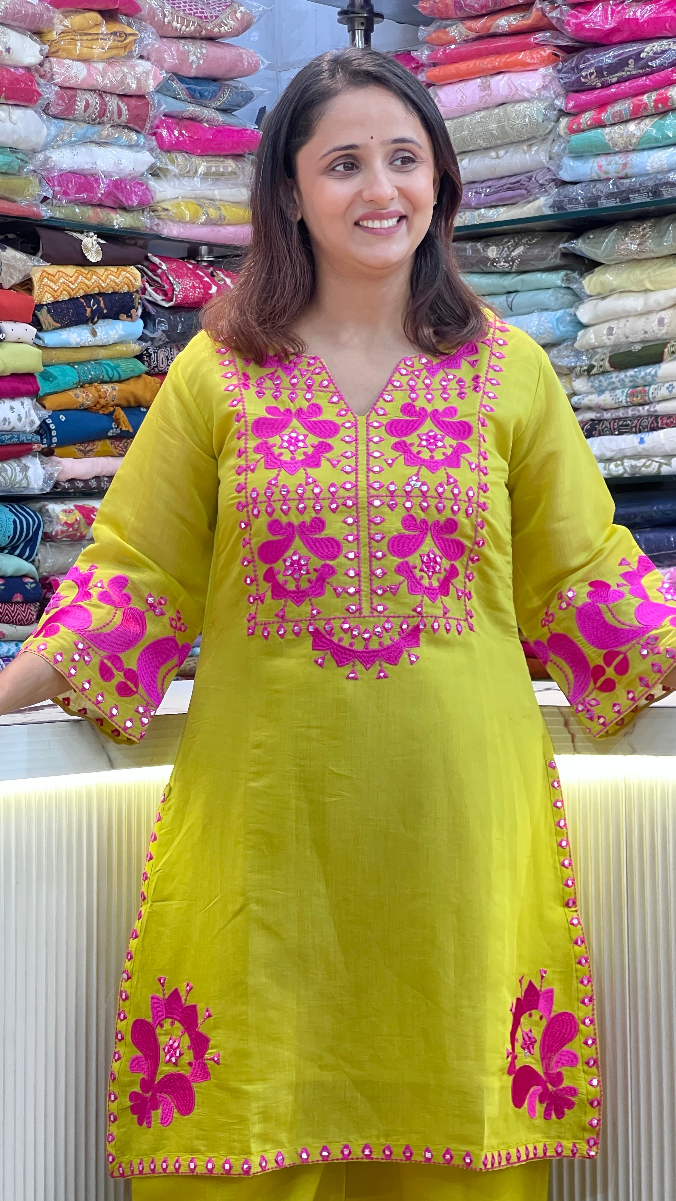 Embroidered mul chanderi cord ( si 9467 )