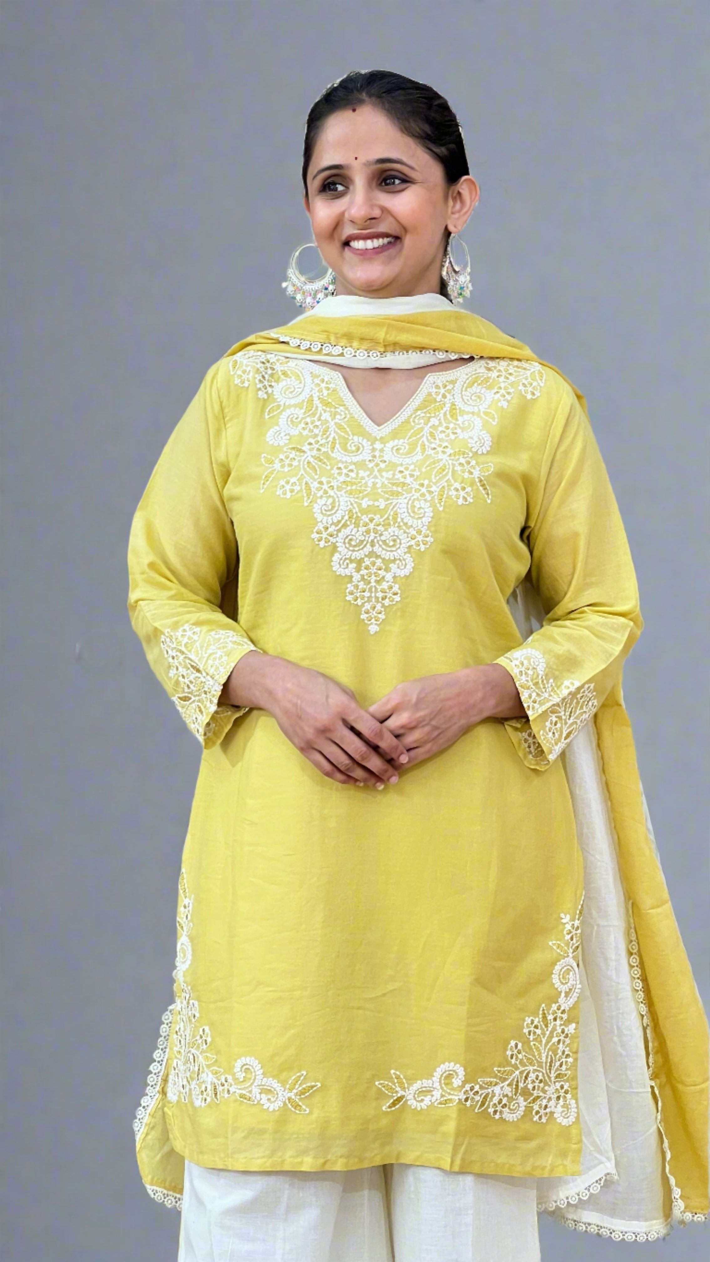 Plazo suit with short kurta
