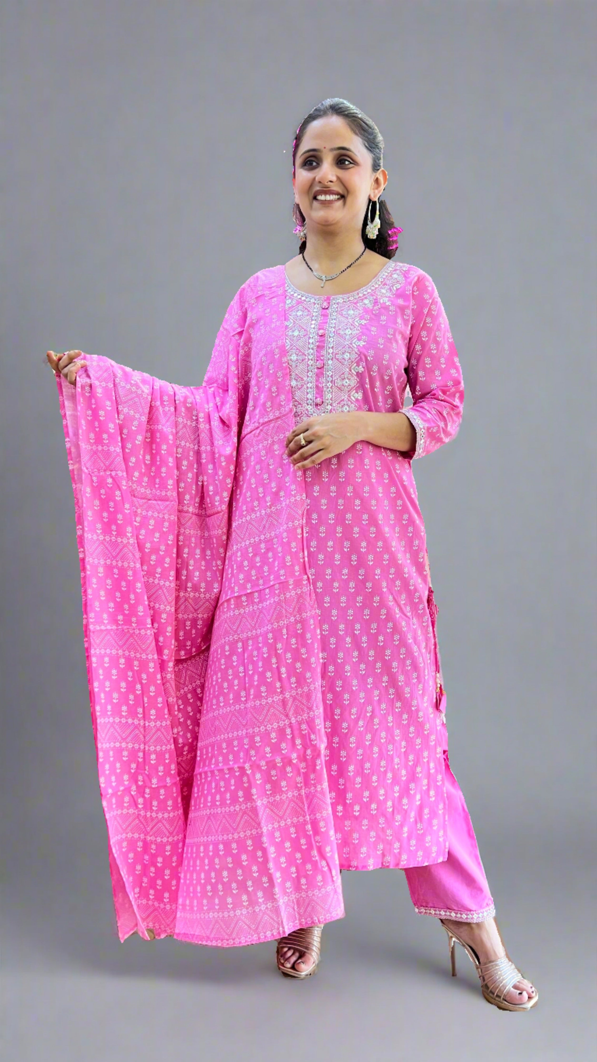 Designer Wear Straight Suit set