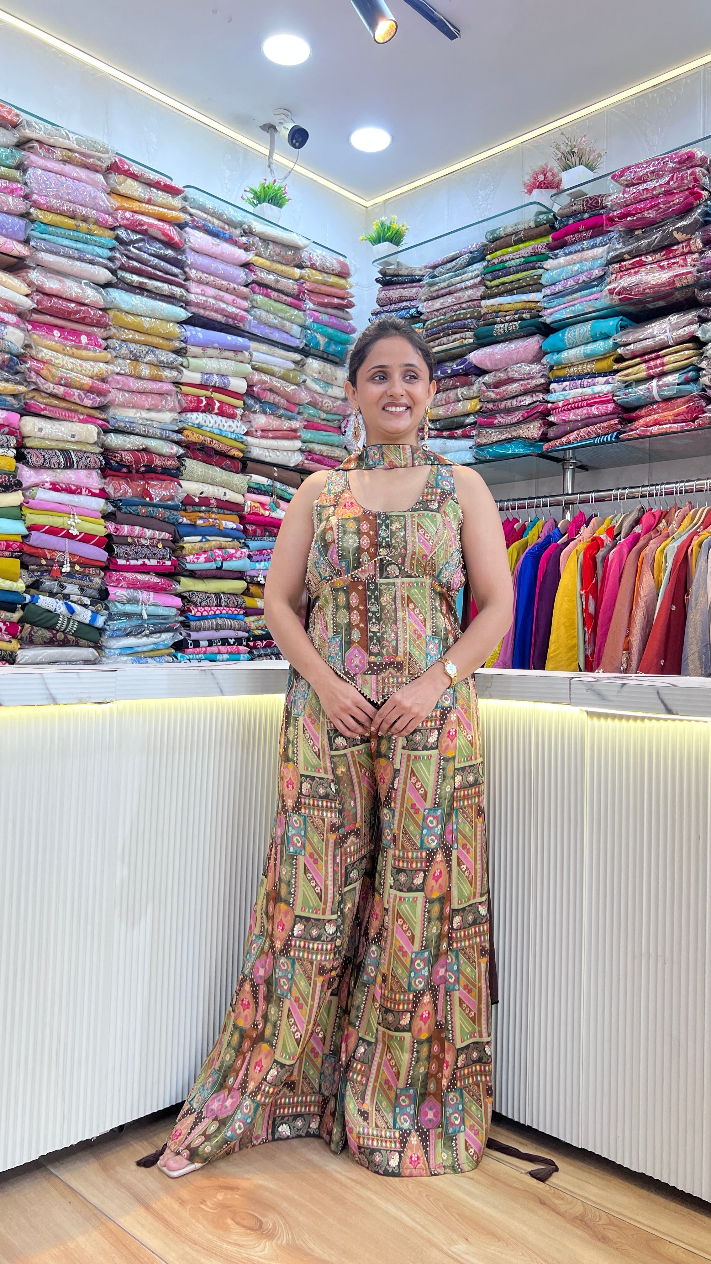Designer Indo-Western Banarasi Outfit ( sdw 1867 )