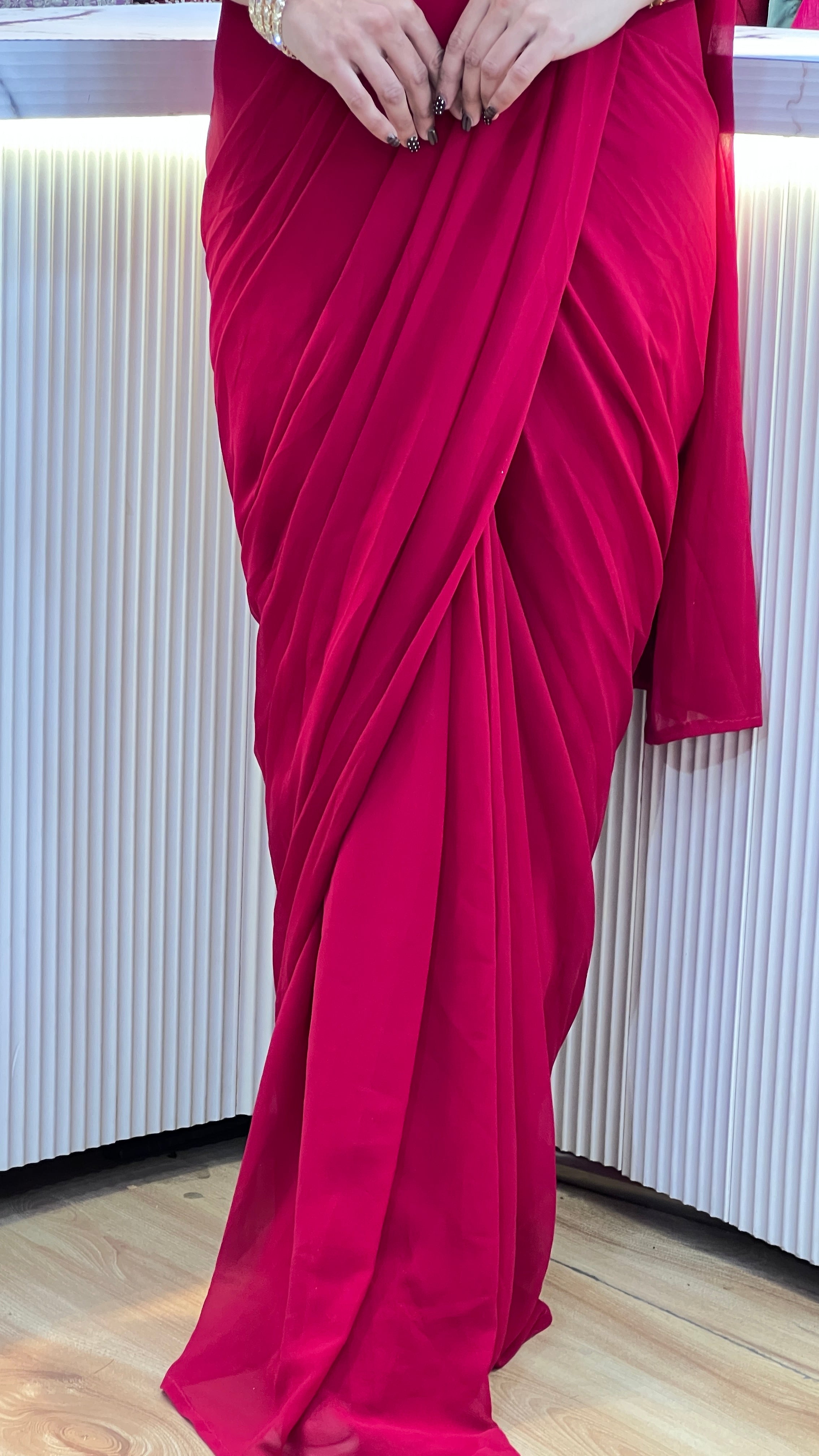 Georgette draped sari ( sdw 2467 )