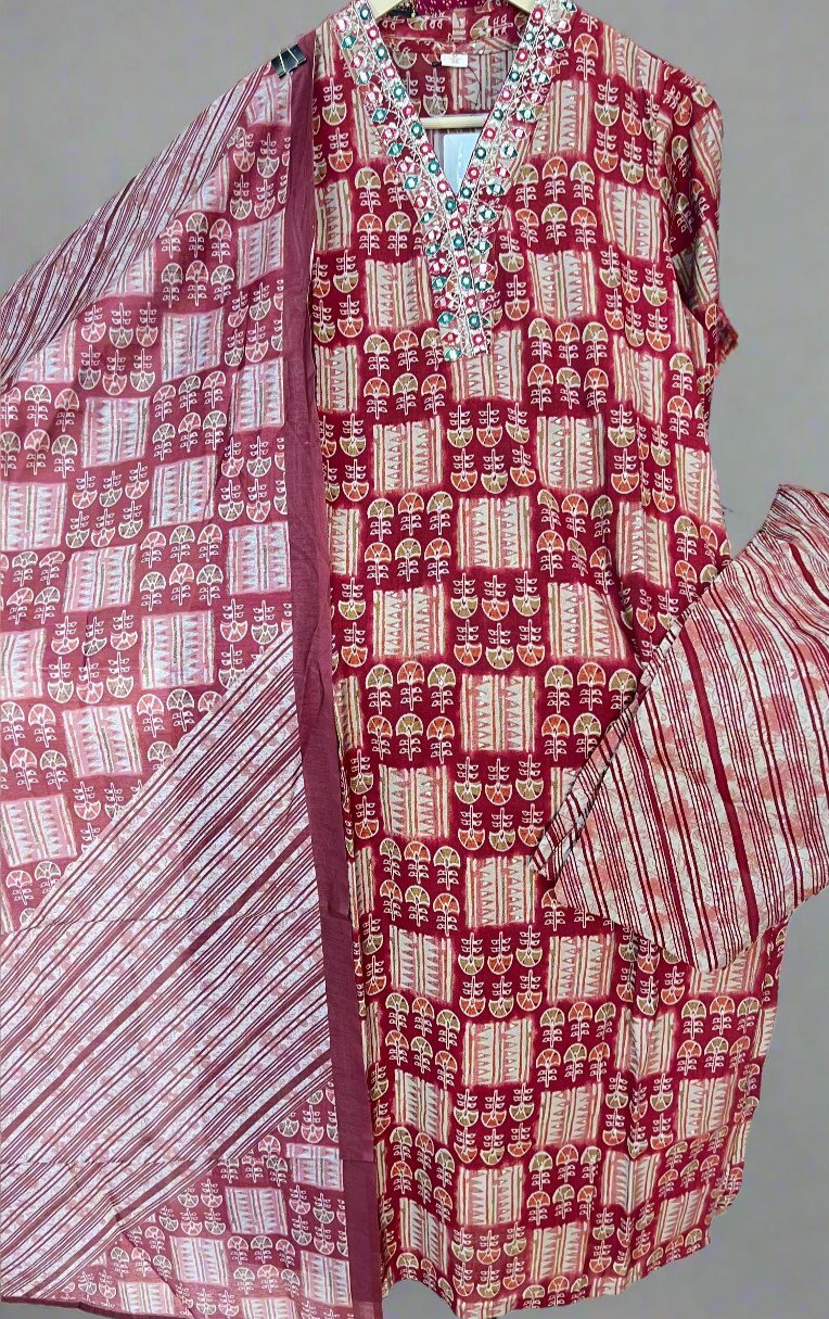 Arhi modal suit with digital dupatta