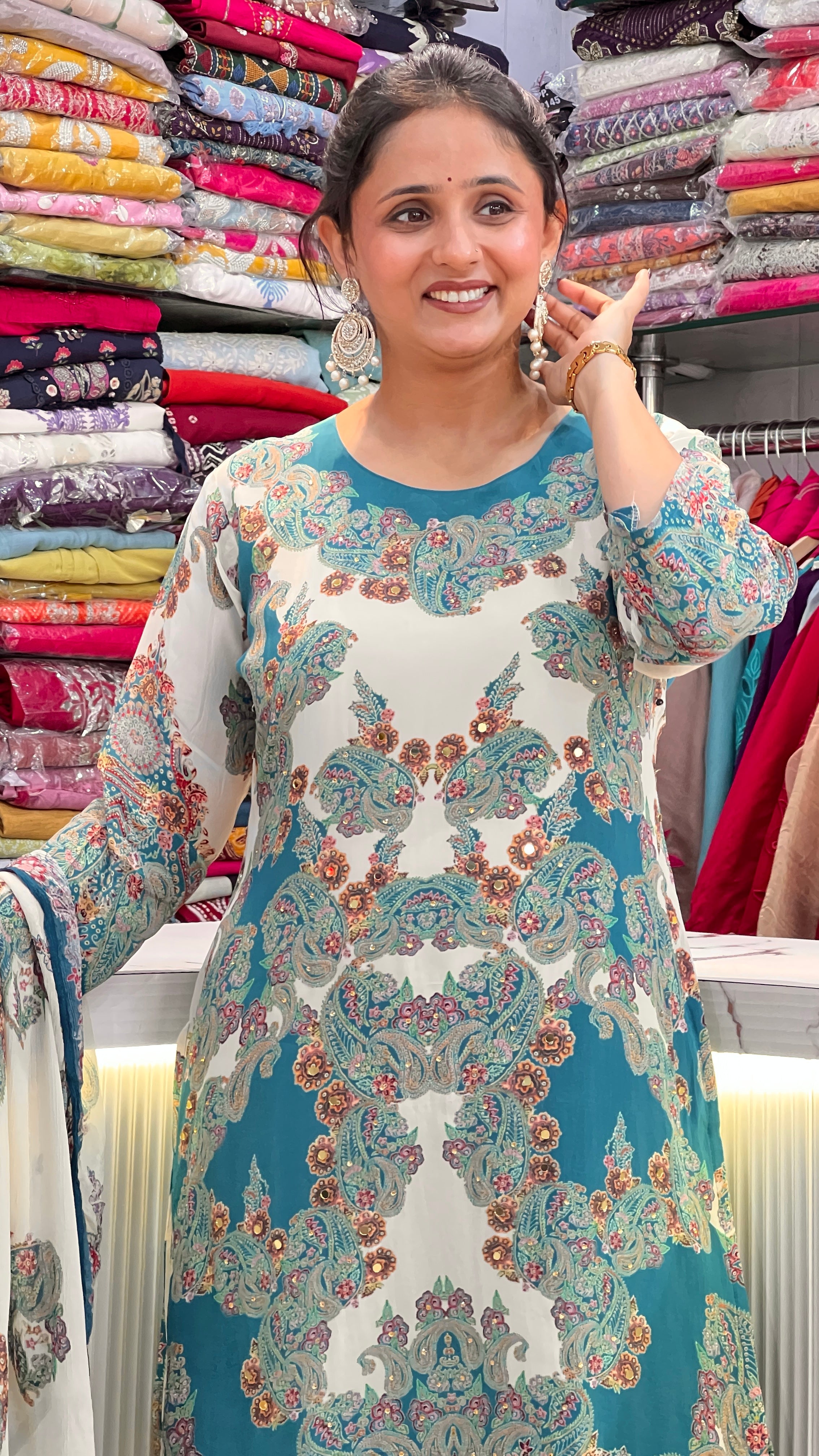 Pure crape designer garara suit ( ym 65367 )