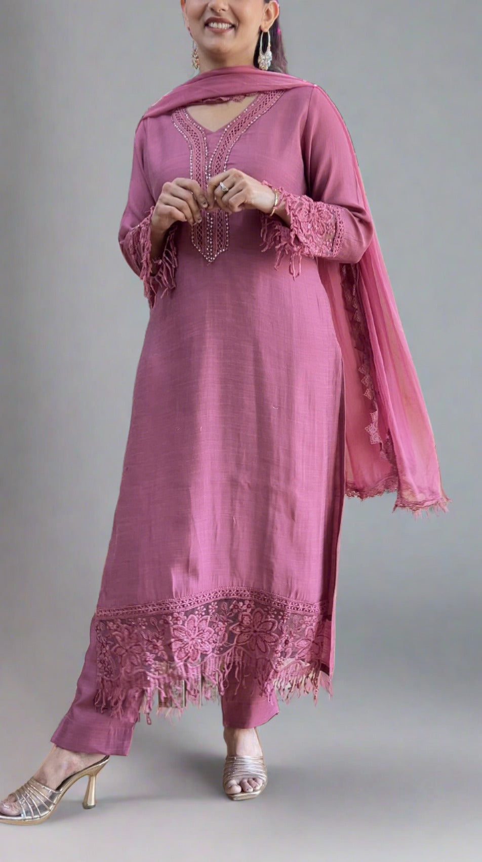 Designer Pakistani muslin suit