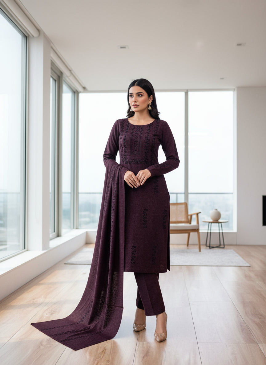 Heavy knitted woolen suit (5507)