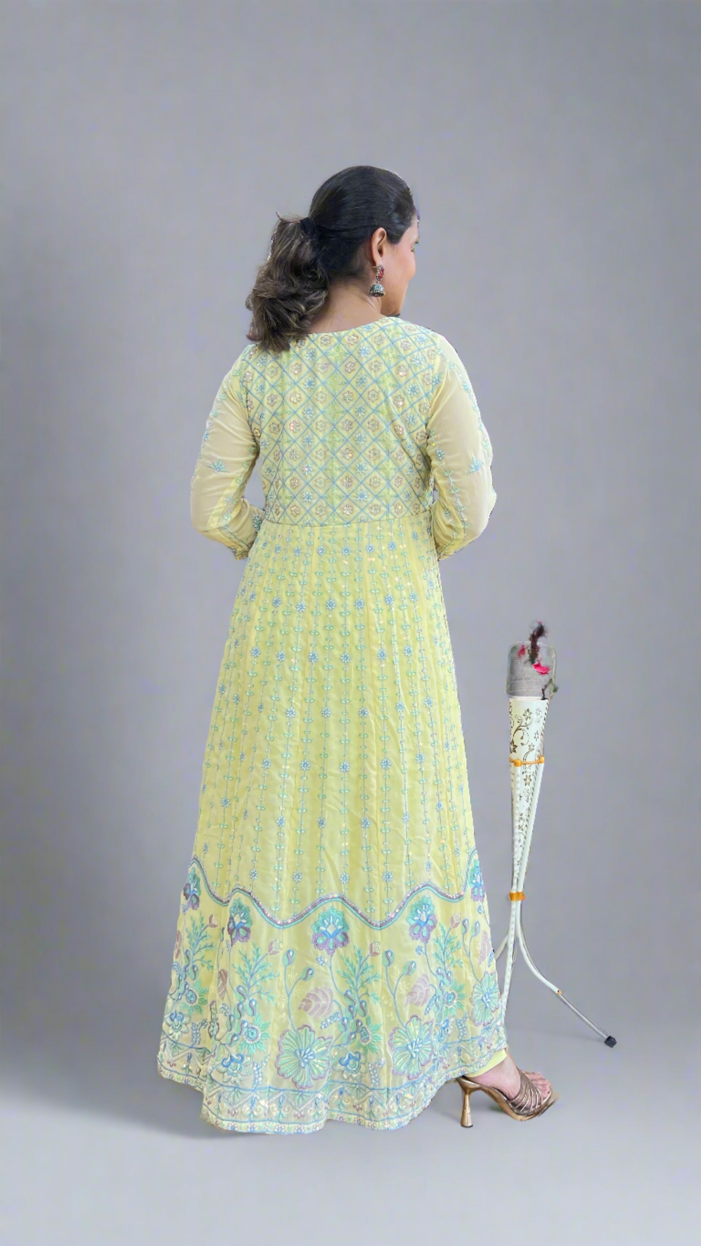Full embroidered Anarkali suit ( pure Georgette)