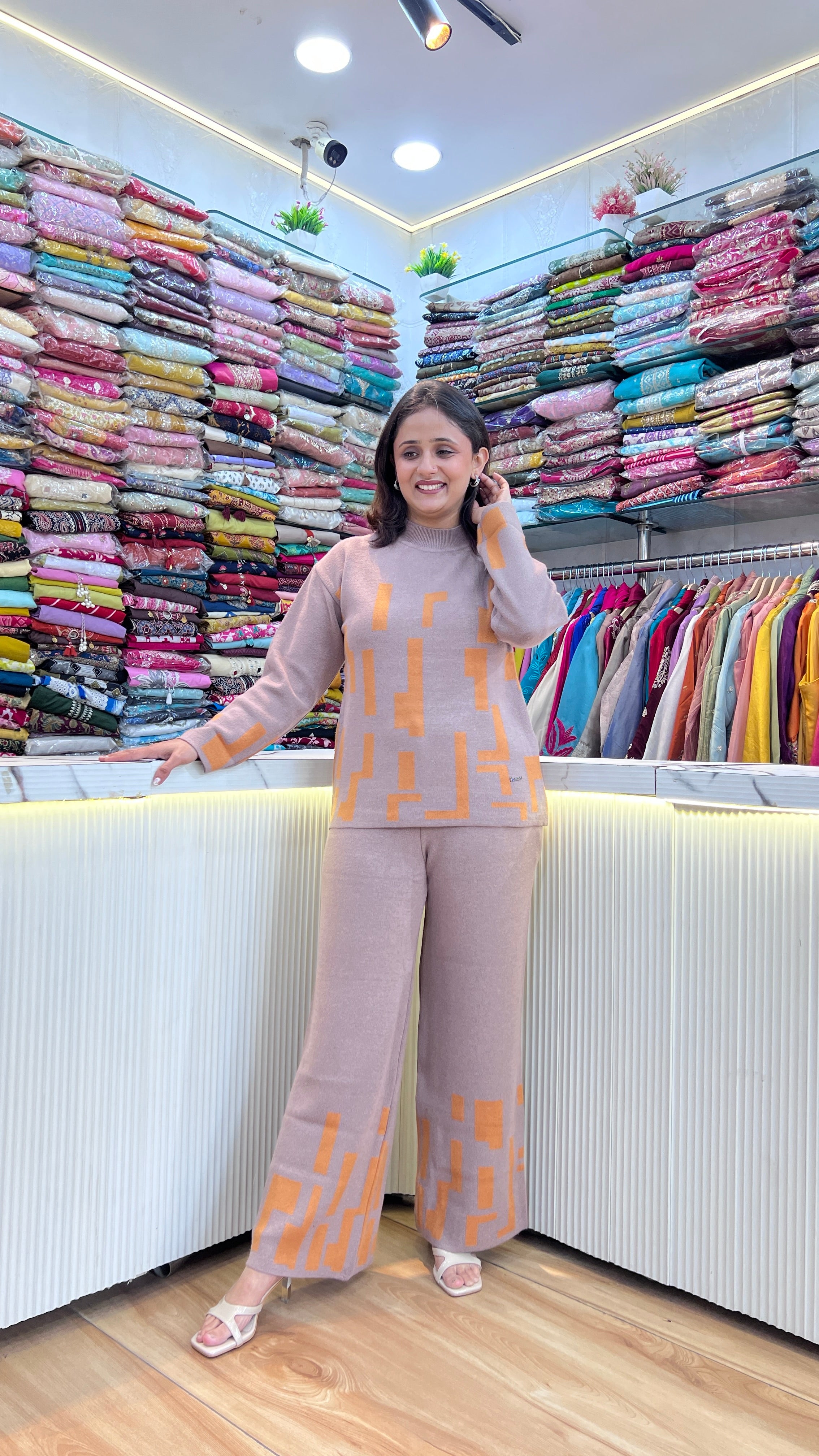 Premium knitted wool cord set ( rs lsn 1067 )
