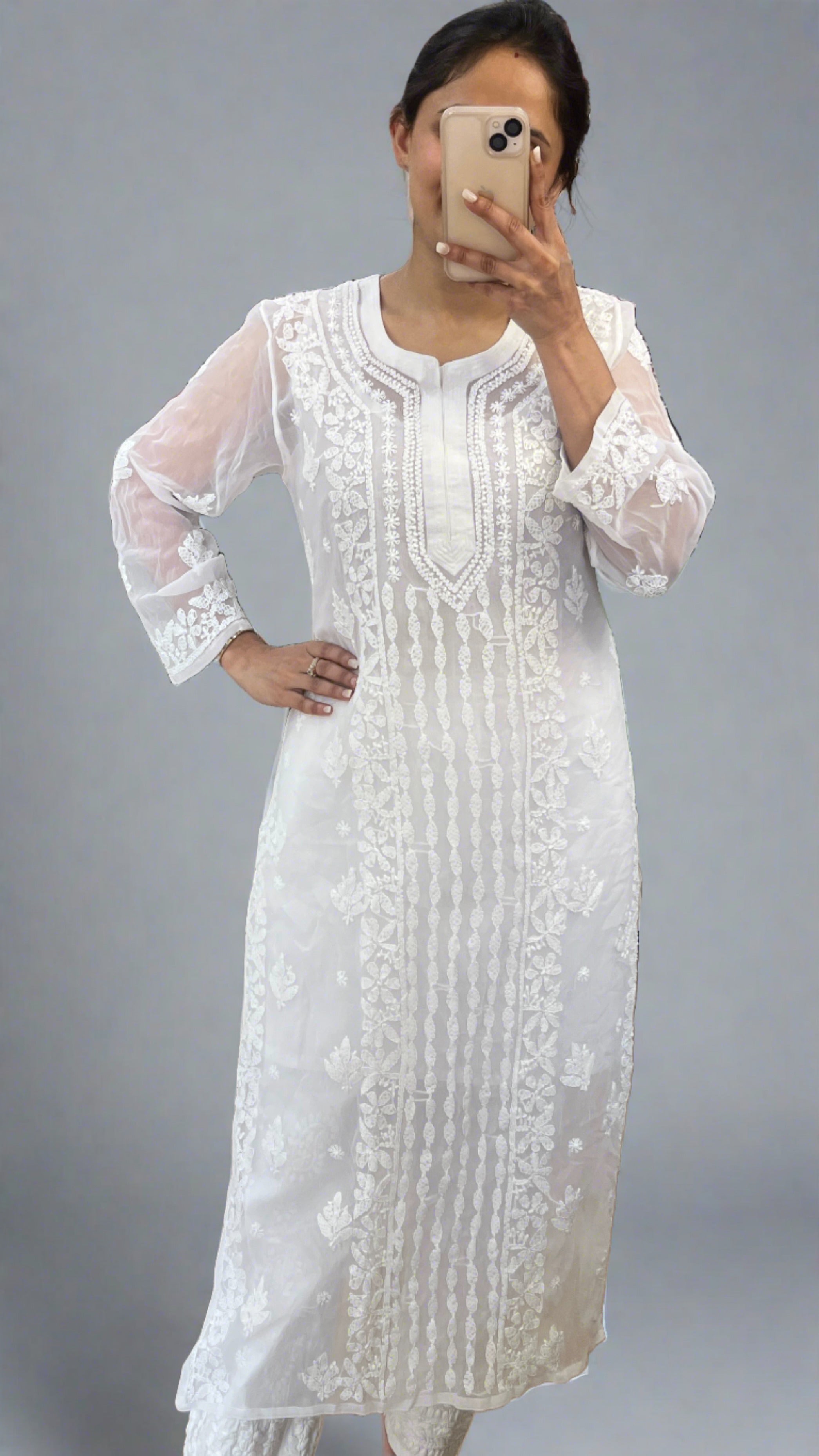 Lakhnavi Georgette kurta