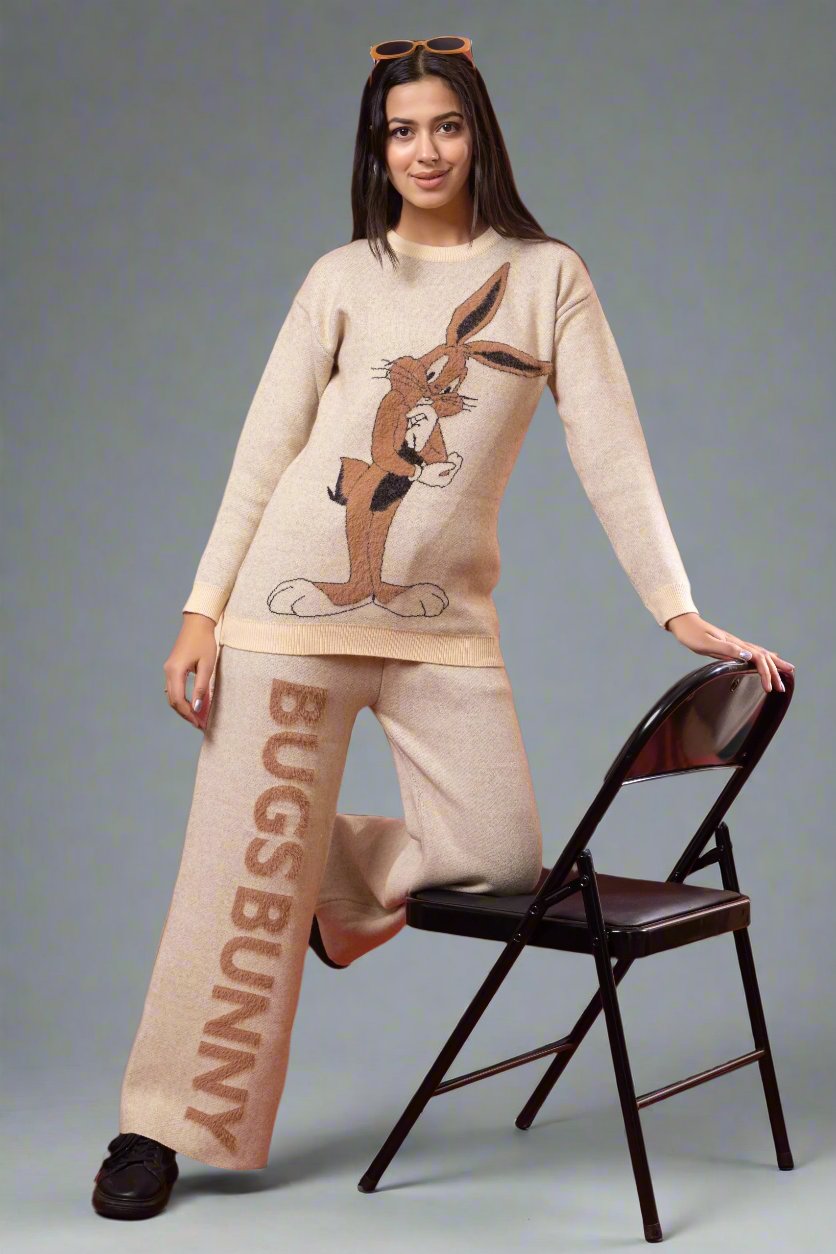 bugsbunny angora wool cord set